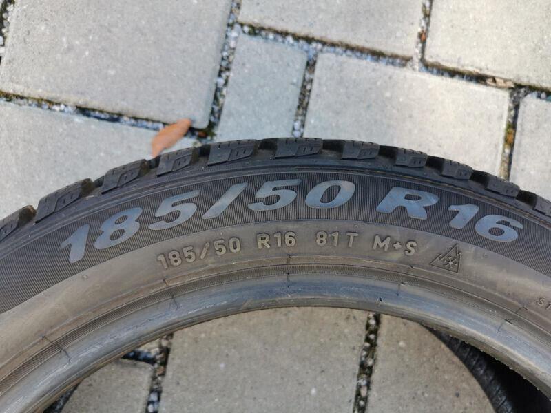4 x 185/50R16 81T pneumatici invernali Pirelli Winter Cinturato 2x 7-7.5mm e 2x 6.5-7mm 2016