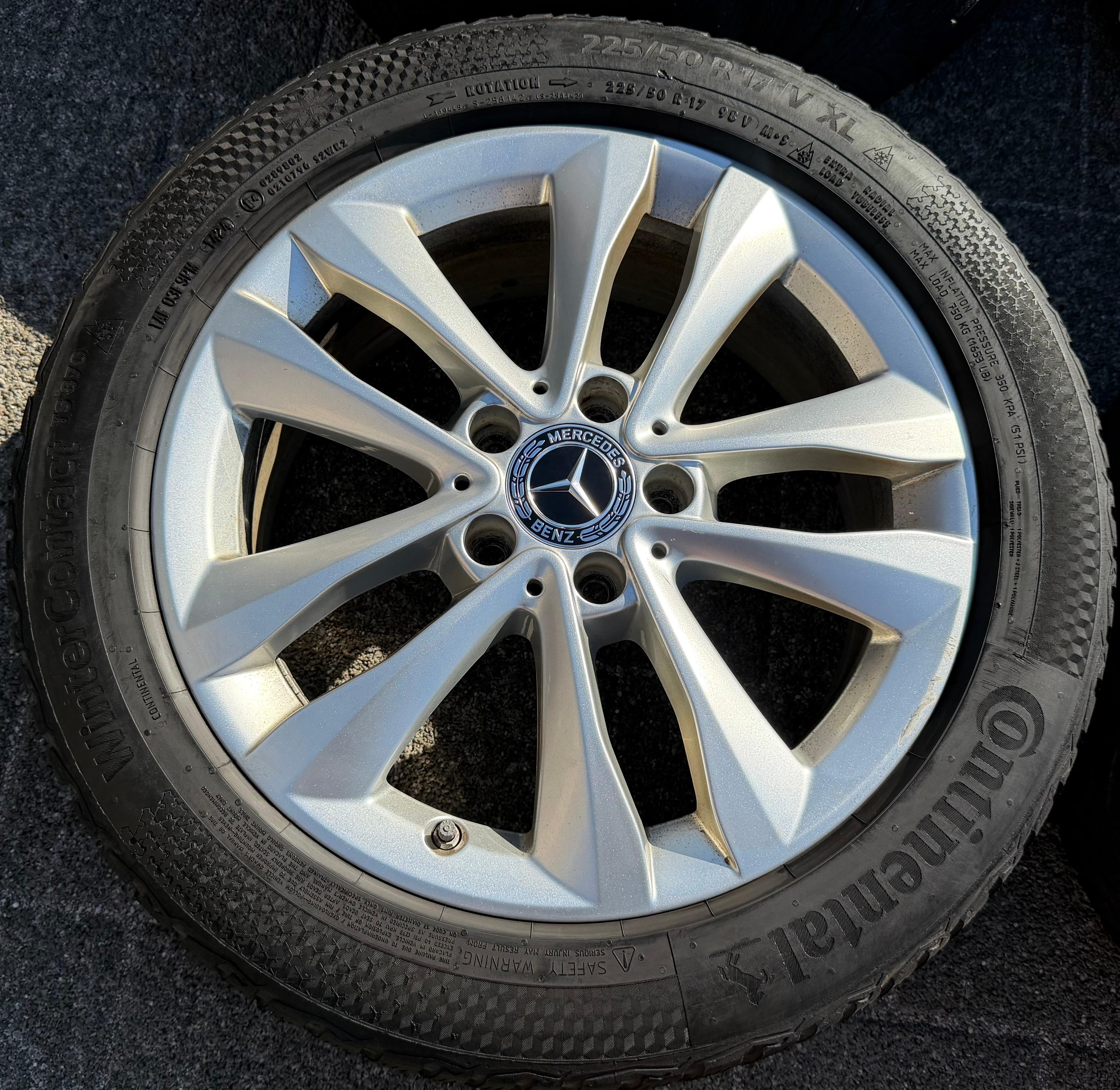 4 Original 17" Alu Winterräder Mercedes C-Klasse W205 A2054018000 225/50R17 98V