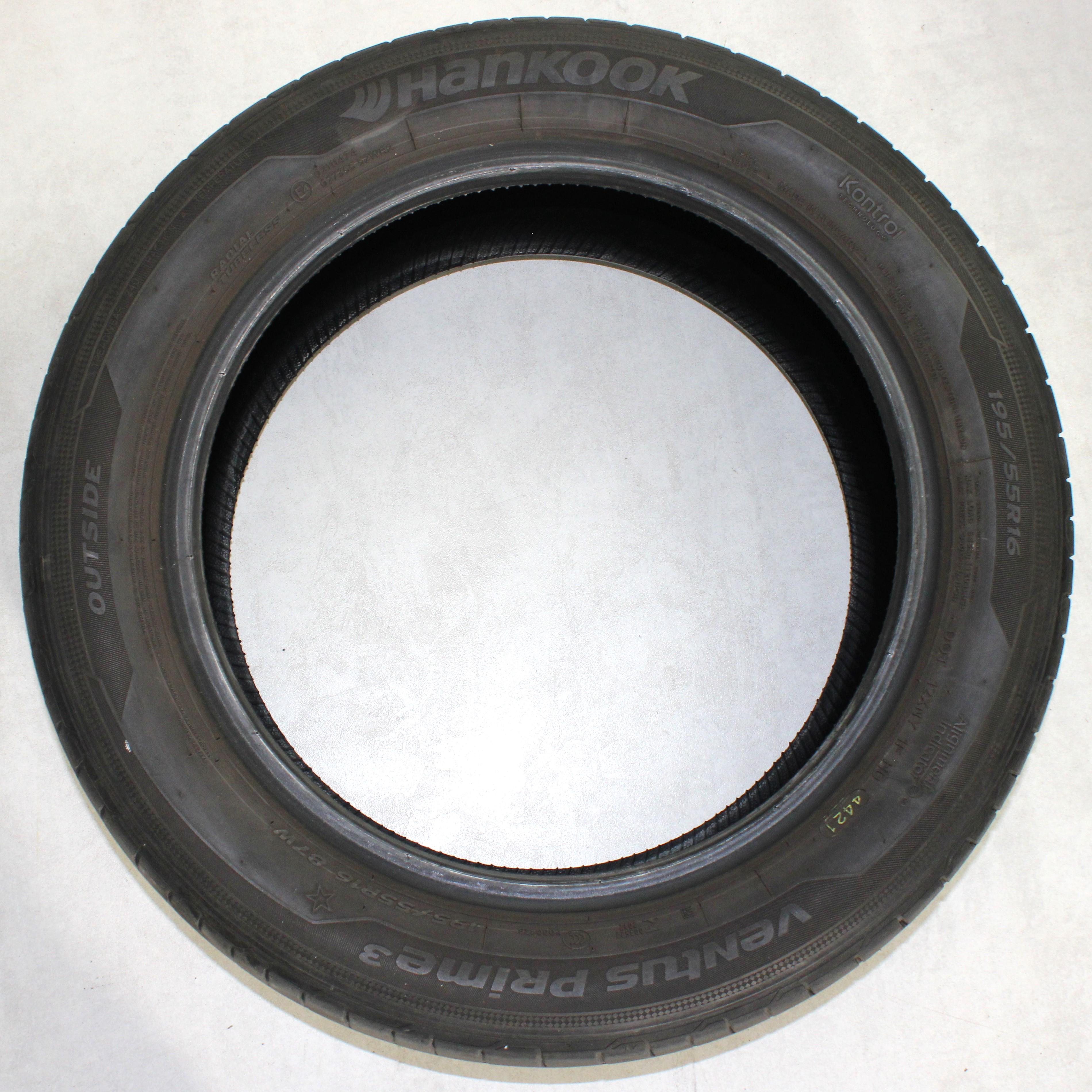 4 x 195/55R16 87W Sommerreifen Hankook Ventus Prime 3 * 5,5mm 2021