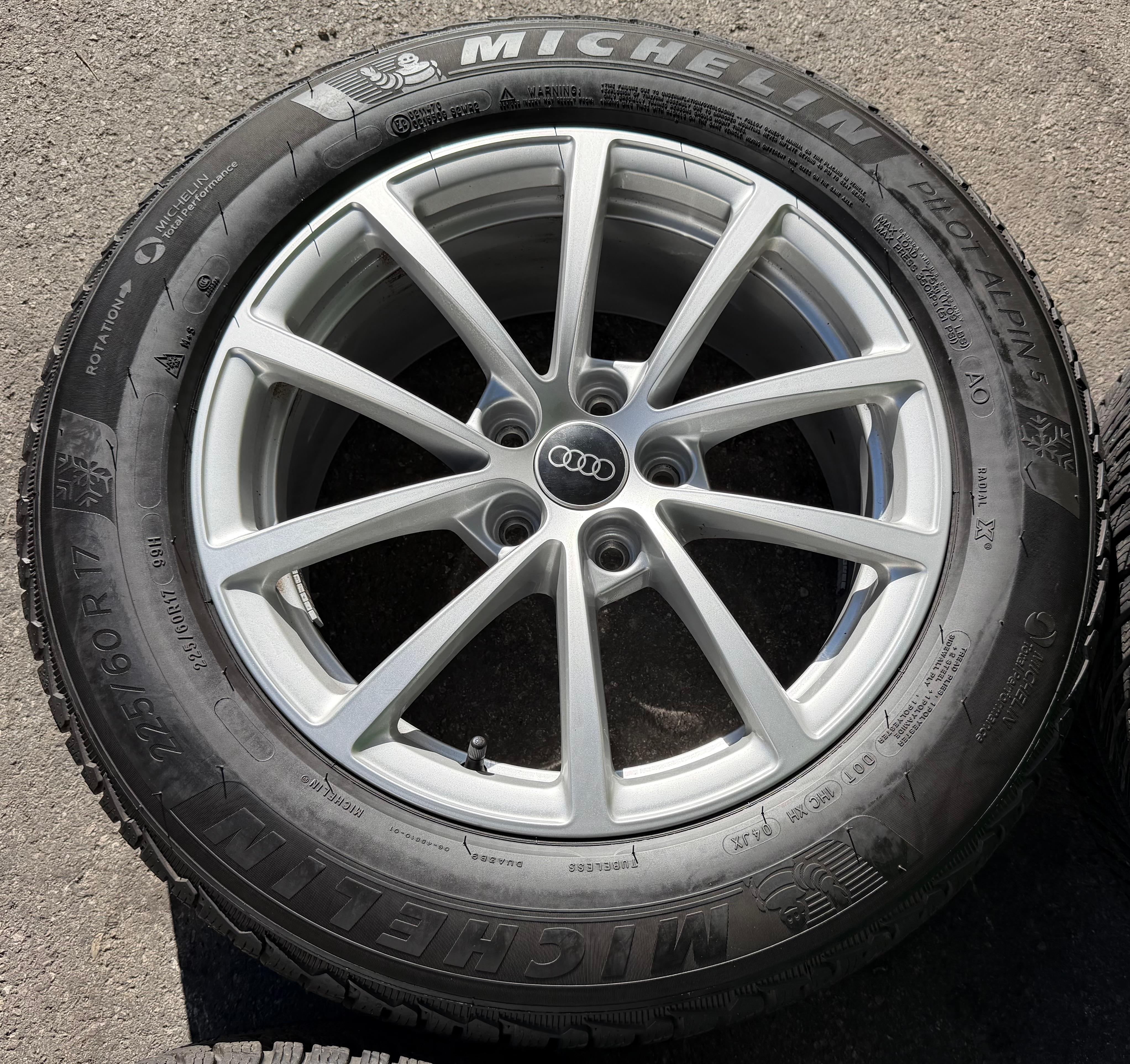 4 roues hiver en aluminium d’origine 17" Audi A6 4K C8 F2 225/60R17 99H 4K0601025 Michelin
