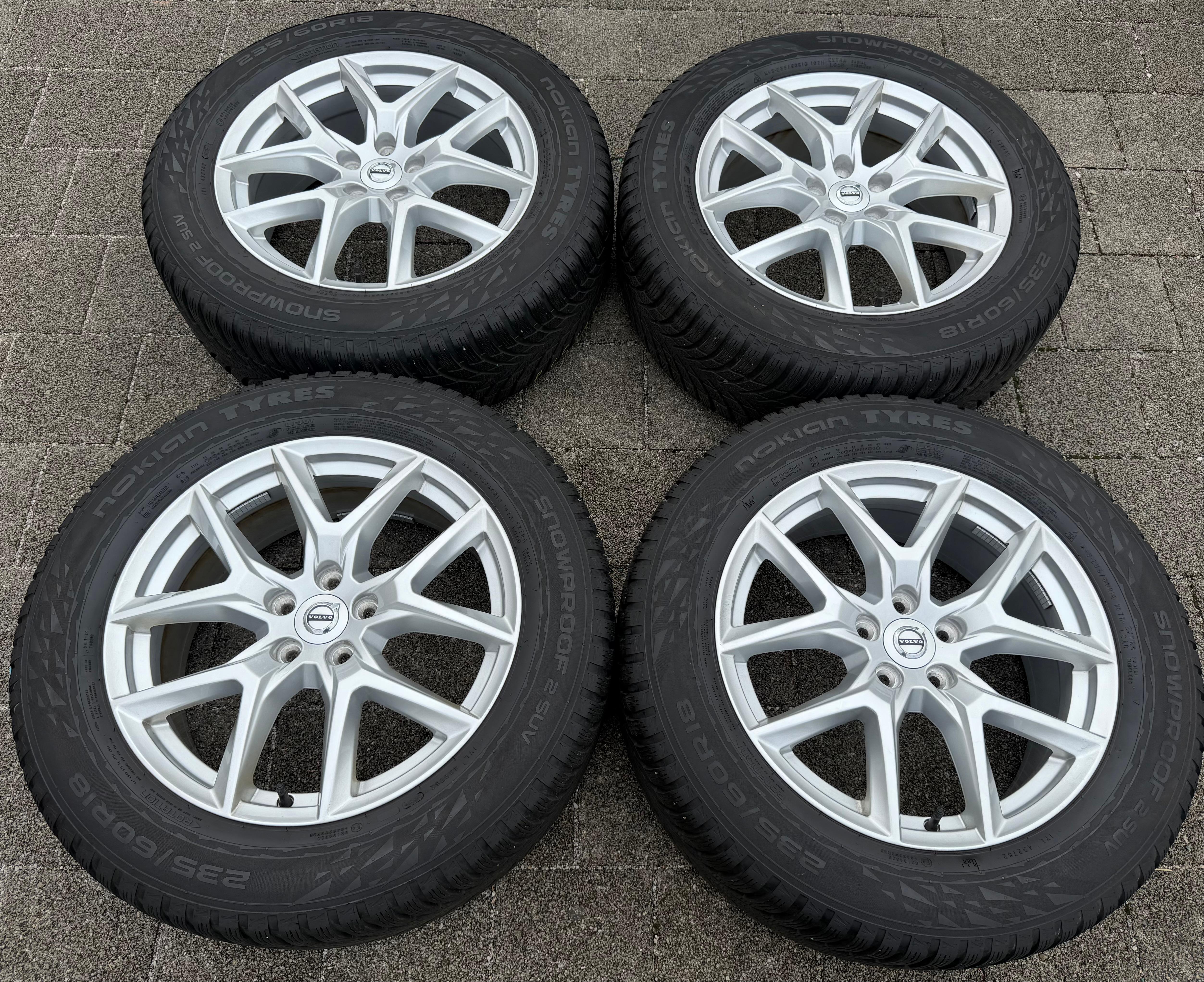 4 Original 18" Alu Winterräder Volvo XC60 II 31423851 235/60R18 107H NOKIAN 2025
