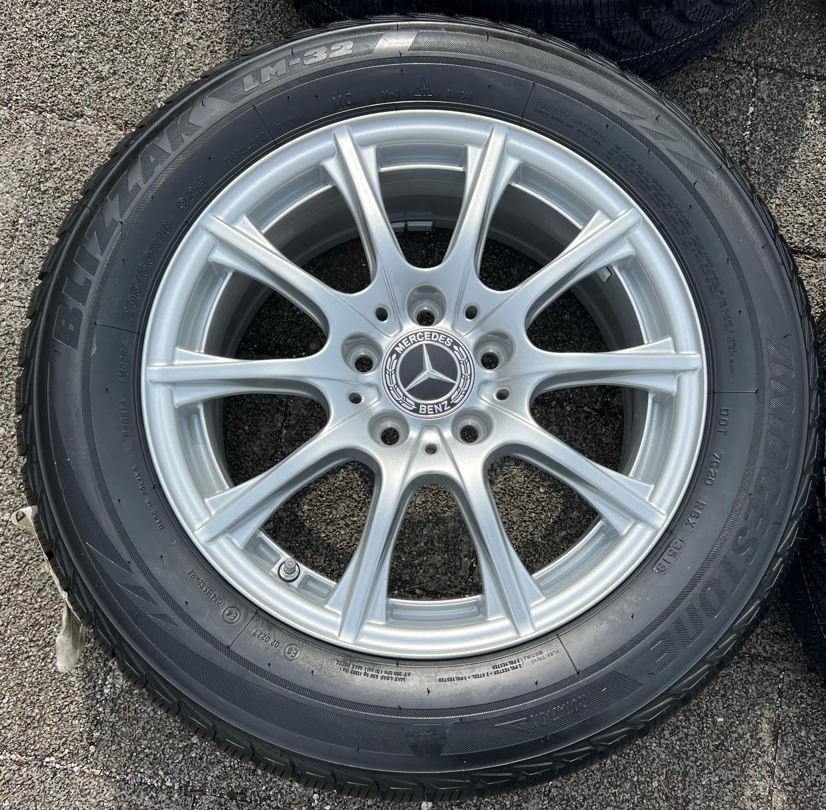4 RUEDAS DE ALEACIÓN ORIGINALES DE INVIERNO PARA MERCEDES CLASE C W205 205 A2054012400 CON RDKS, ENVÍO GRATUITO