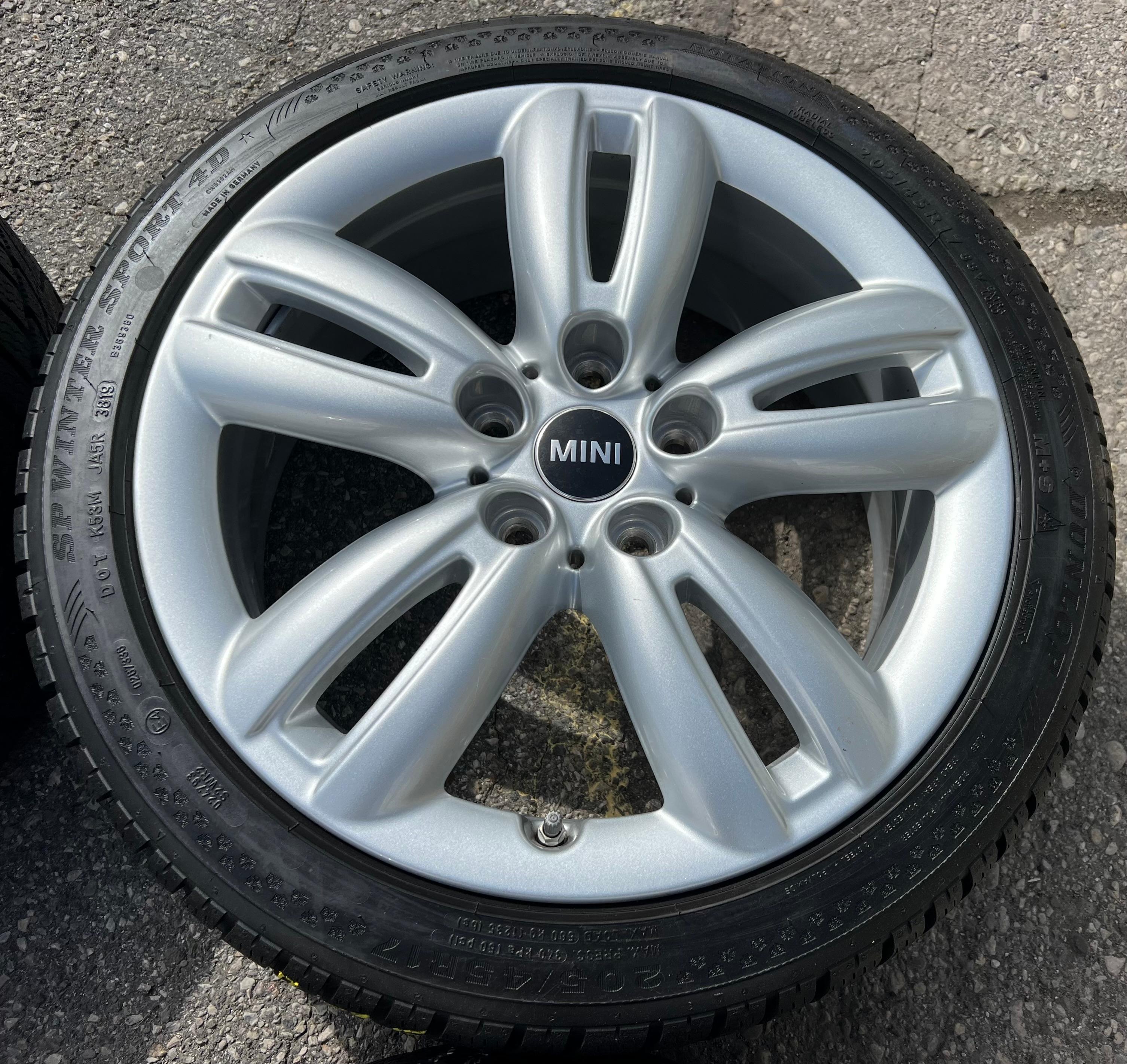 4 LLANTAS DE INVIERNO ORIGINALES DE ALUMINIO 17" MINI F55 F56 F57 JCW TRACK SPOKE 501 6855107