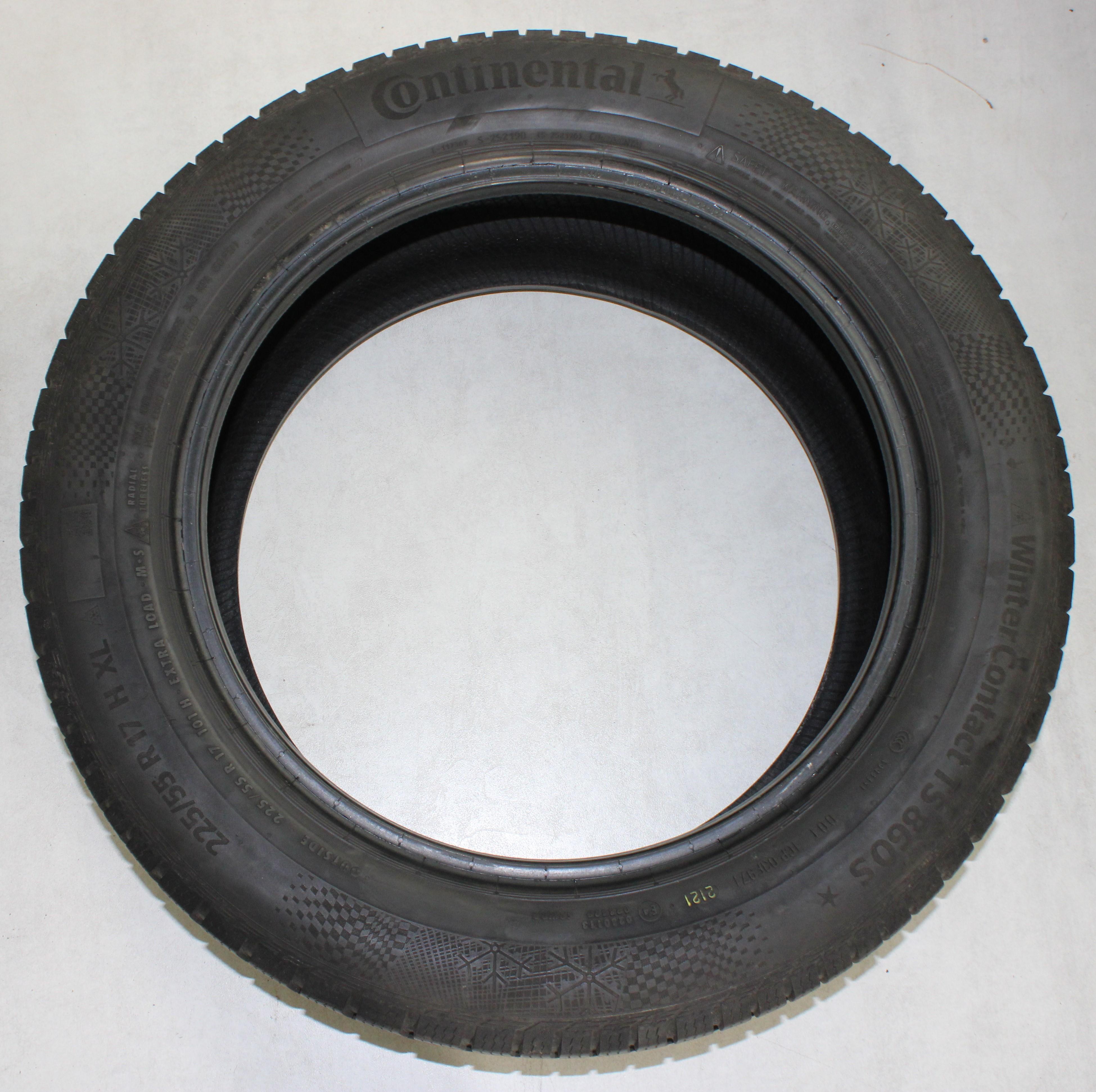 4 x 225/55R17 101H pneus hiver Continental Winter Contact TS860S* 2x5mm/2x6mm 2021 XL