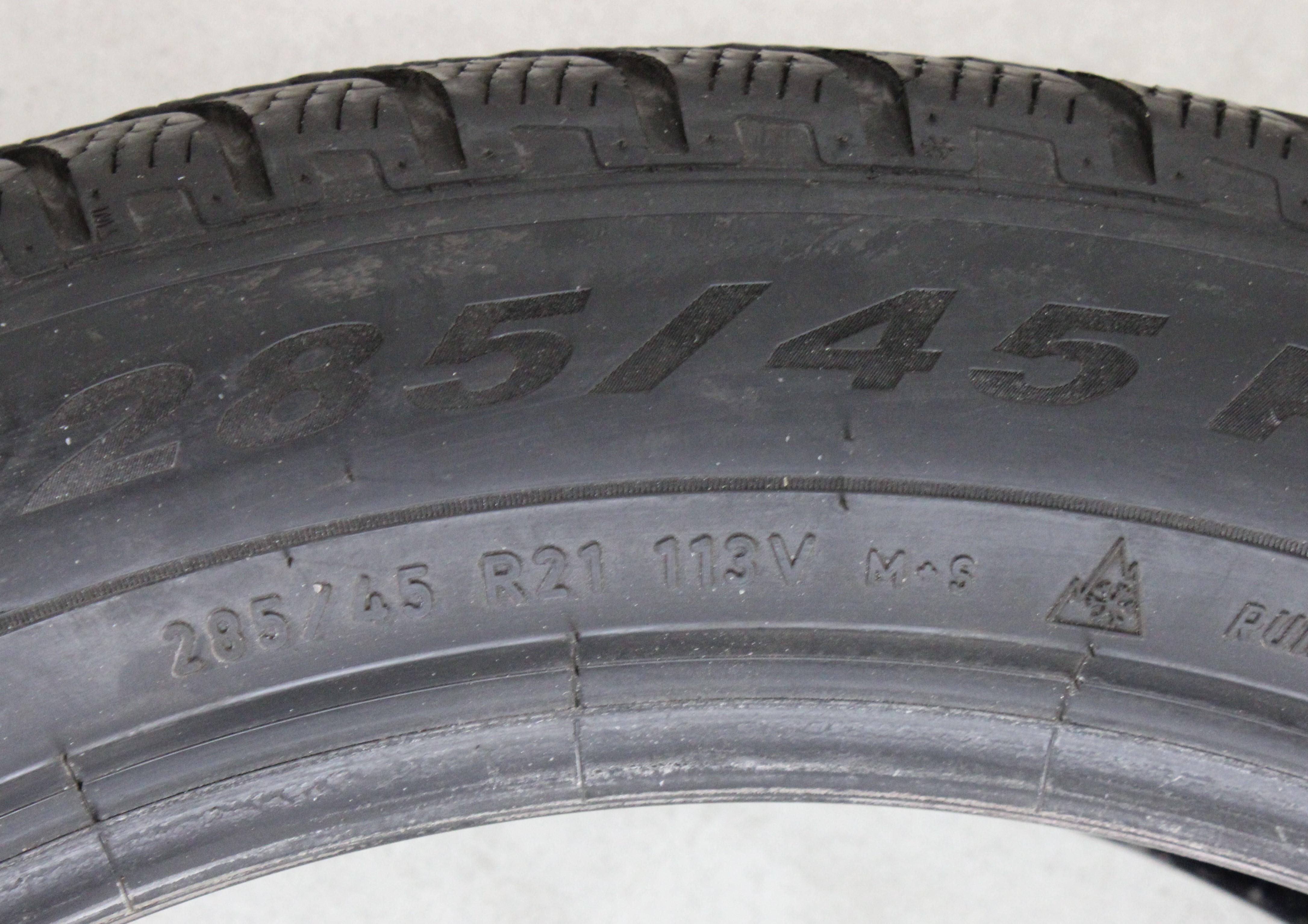 1 x 285/45R21 113V Winterreifen Pirelli Scorpion Winter Runflat 6-6,5mm 2020 *