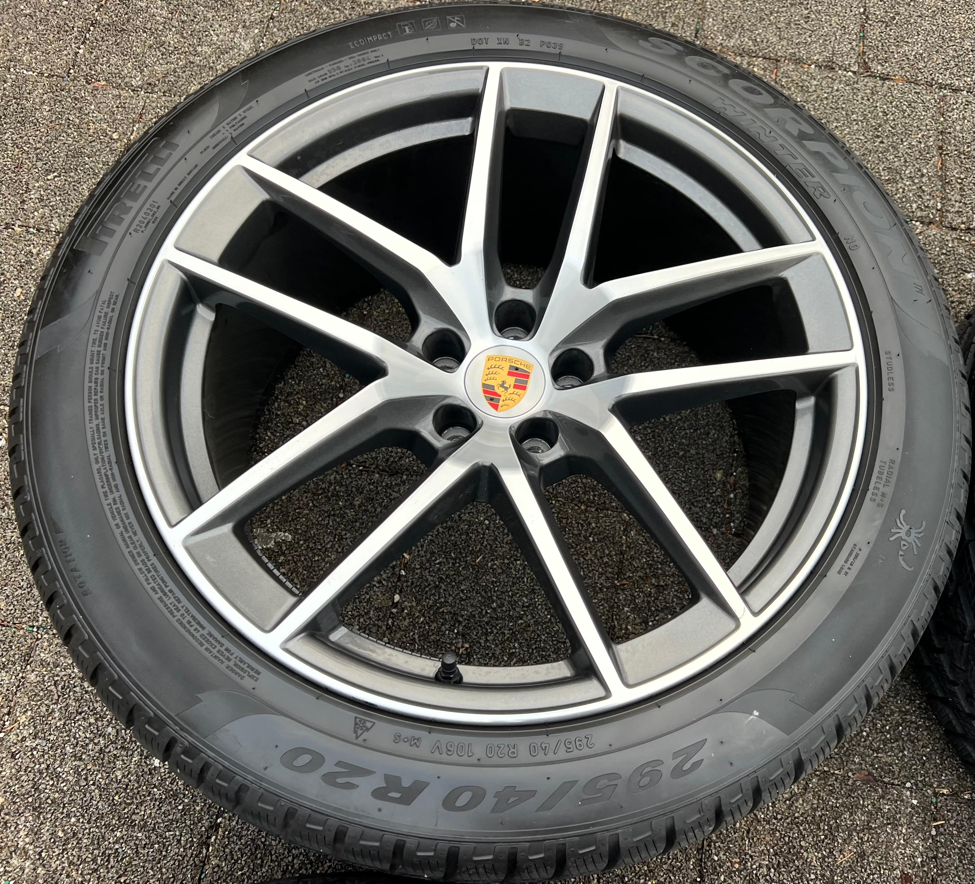 4 RUEDAS DE ALEACIÓN DE INVIERNO ORIGINALES DE 20" PARA PORSCHE MACAN 265/45R20 104V 295/40R20 106V RDKS