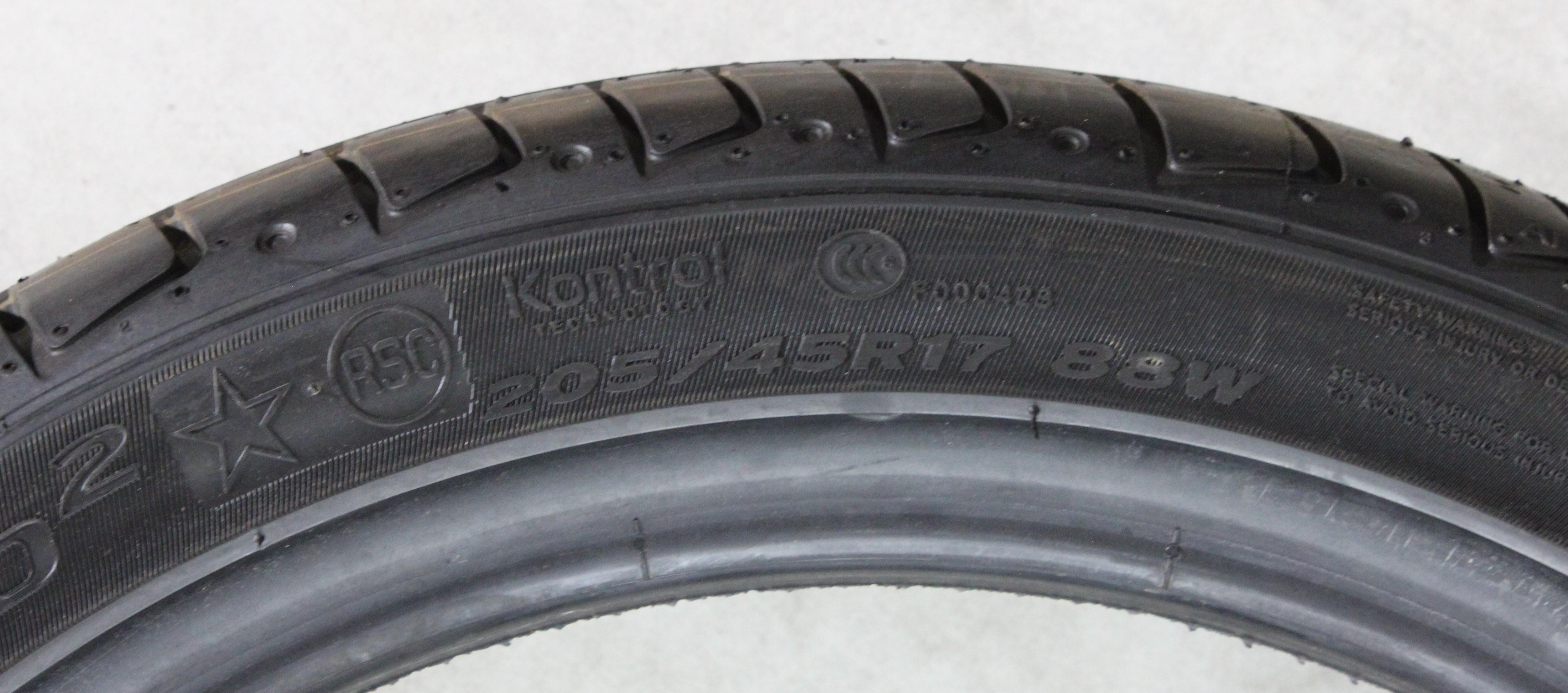 4 x 205/45R17 88W Sommerreifen Hankook Ventus S1 Evo 2* Runflat Volles Profil 2016