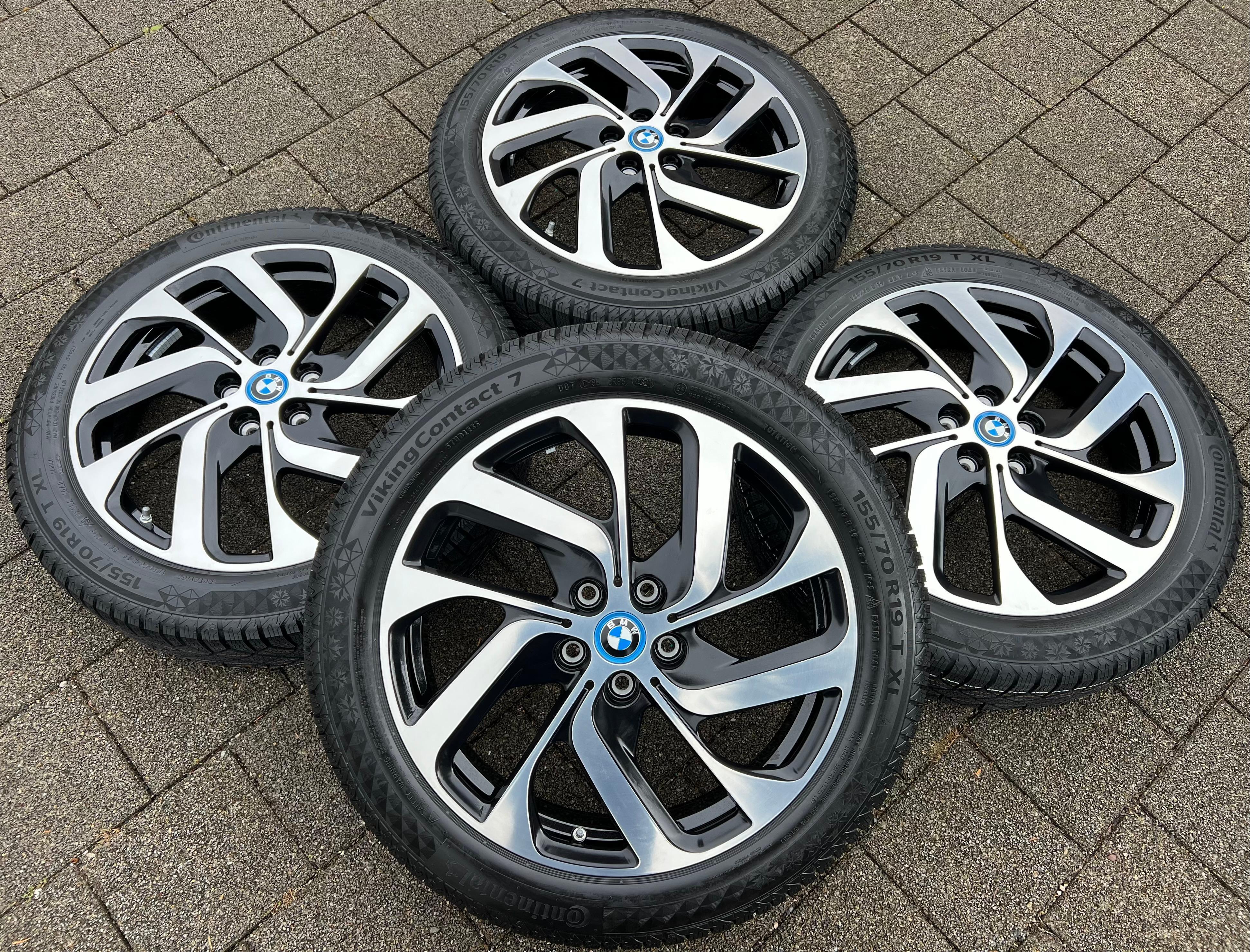 4 ORIGINAL 19" ALU WINTERRÄDER BMW i3 i3s 155/70R19 88T CONTINENTAL 6856894 STYLING 428 NEU RDKS