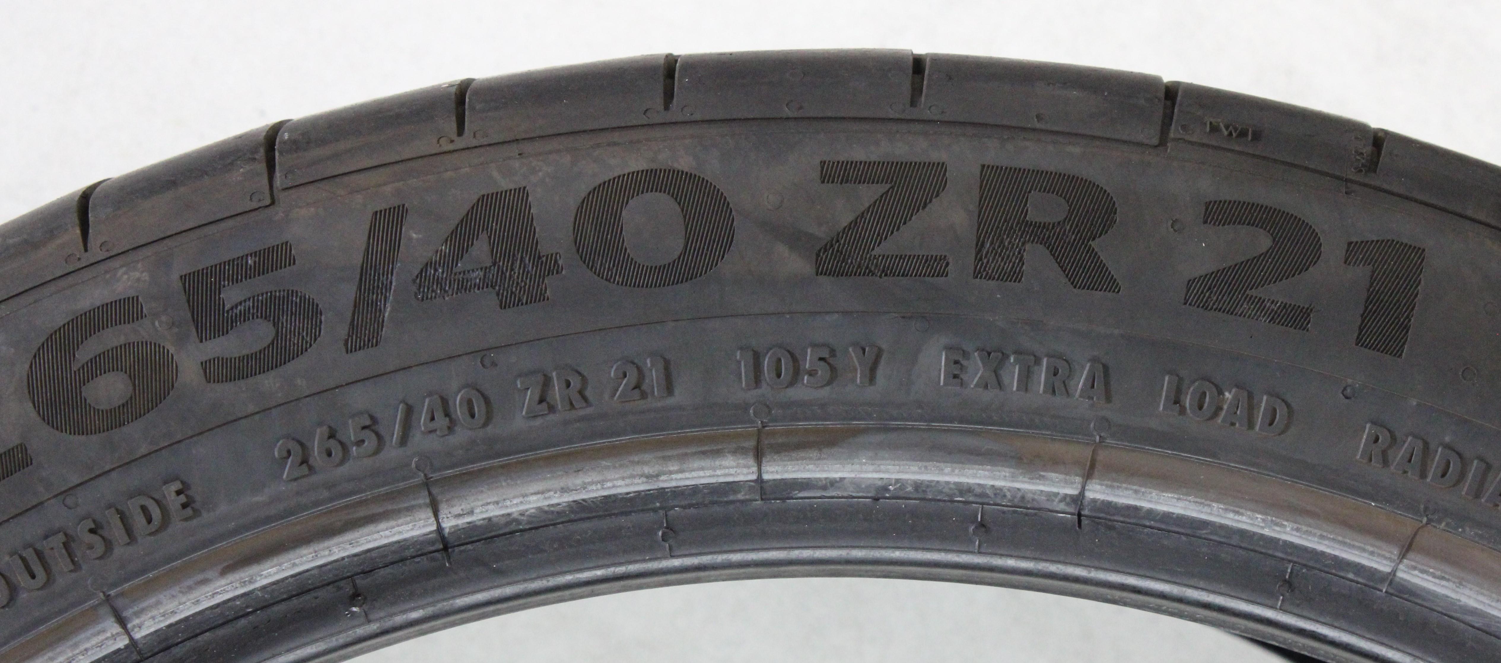 1 x 265/40R21 105Y Sommerreifen Continental Sport Contact 6* 4,5-5mm 2024 XL
