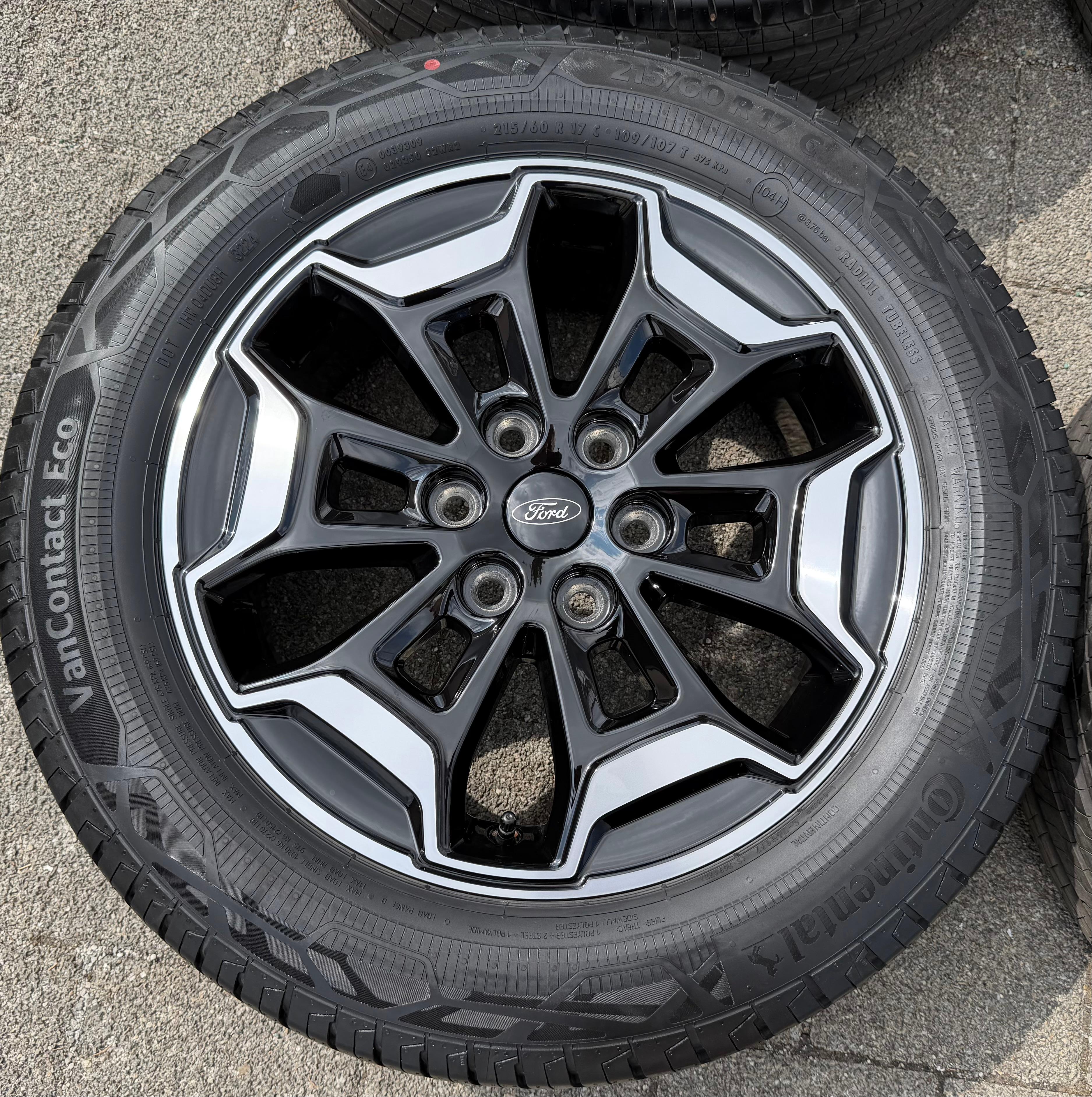 4 llantas de aluminio originales de 17" para Ford Transit Tourneo Custom NXN 2024 con sistema RDKS de Continental