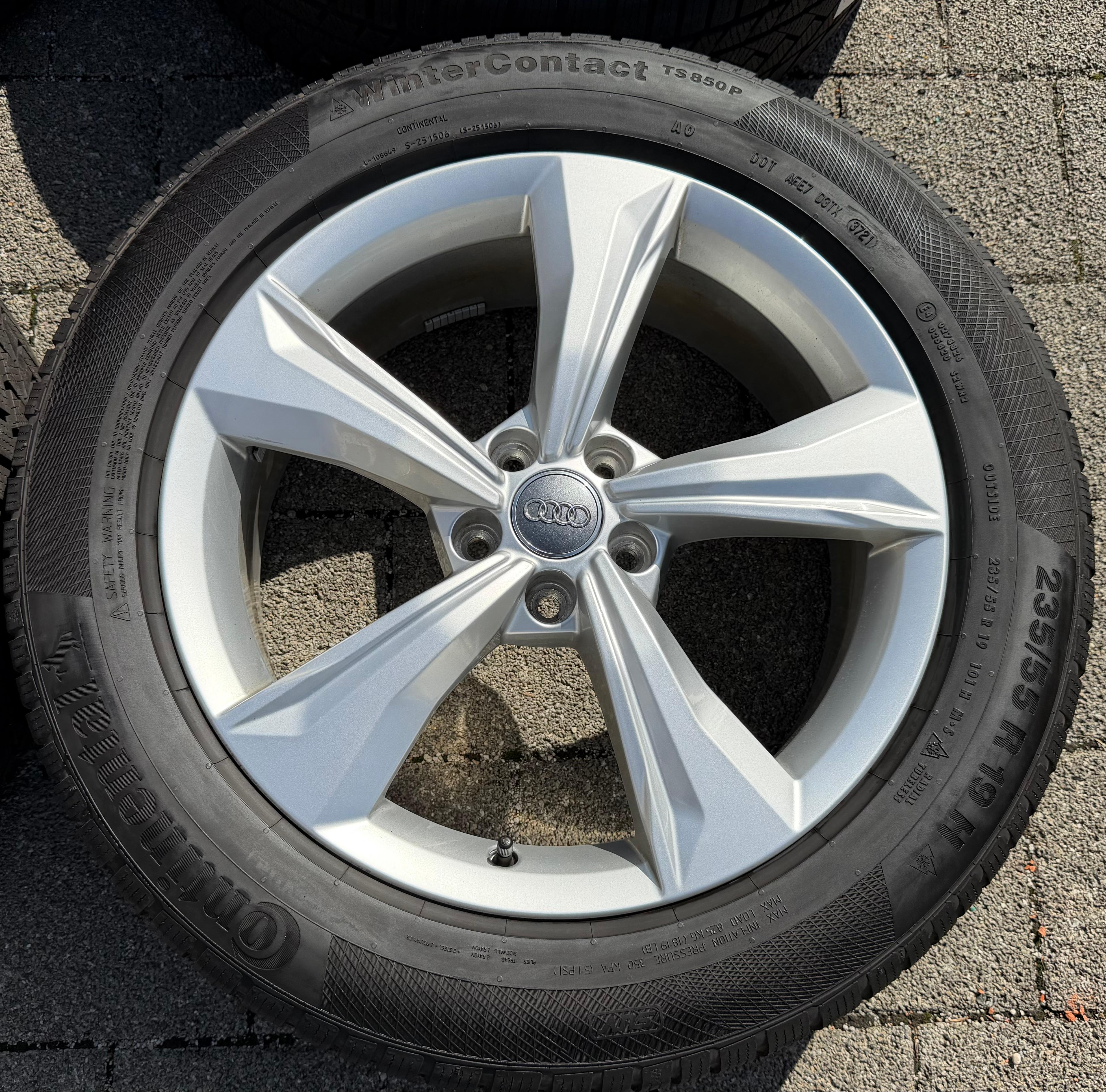 4 Original 19" Alu Winterräder Audi Q5 SQ5 FY 80A601025K 235/55R19 101H Continental