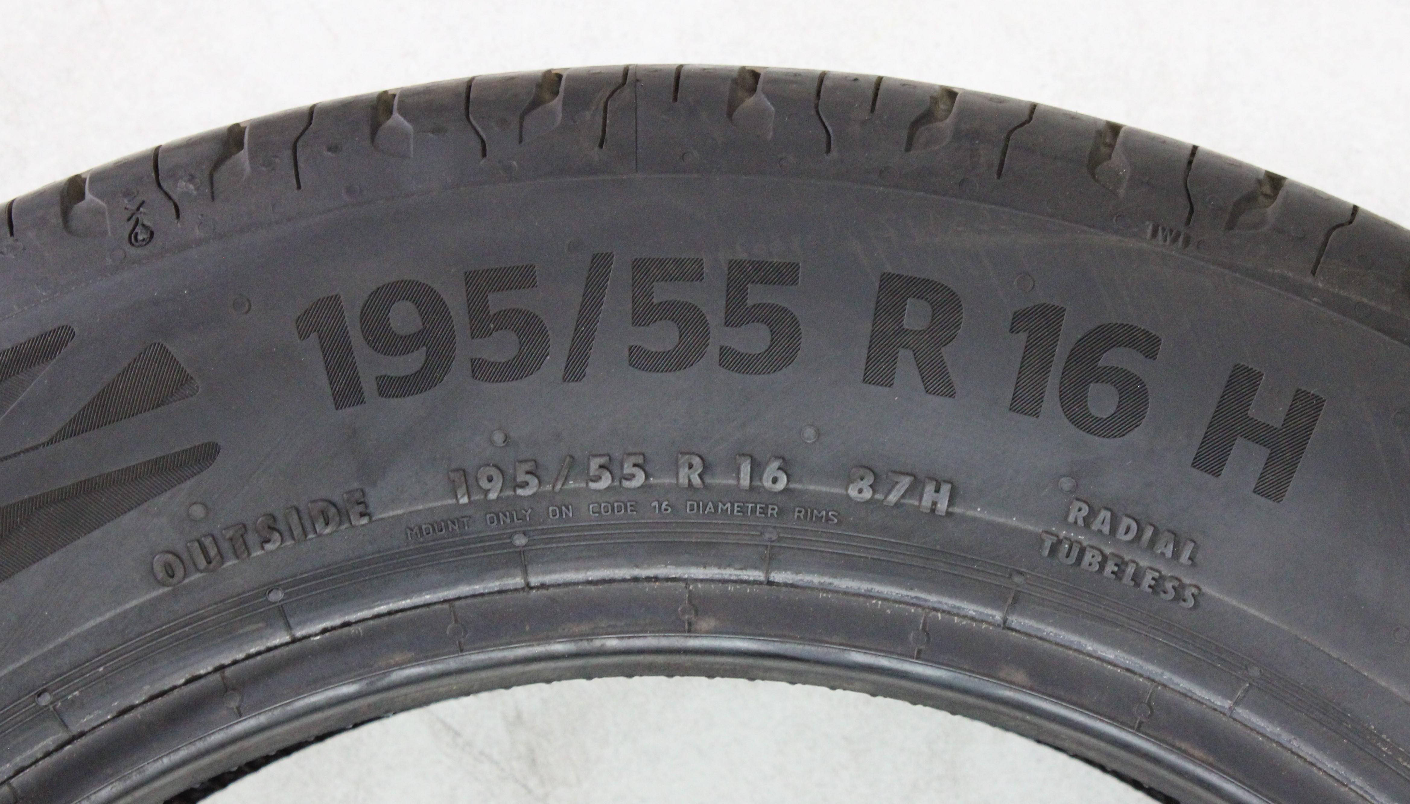 1 x 195/55R16 87H Sommerreifen Continental Eco Contact 6 5-5,5mm 2019