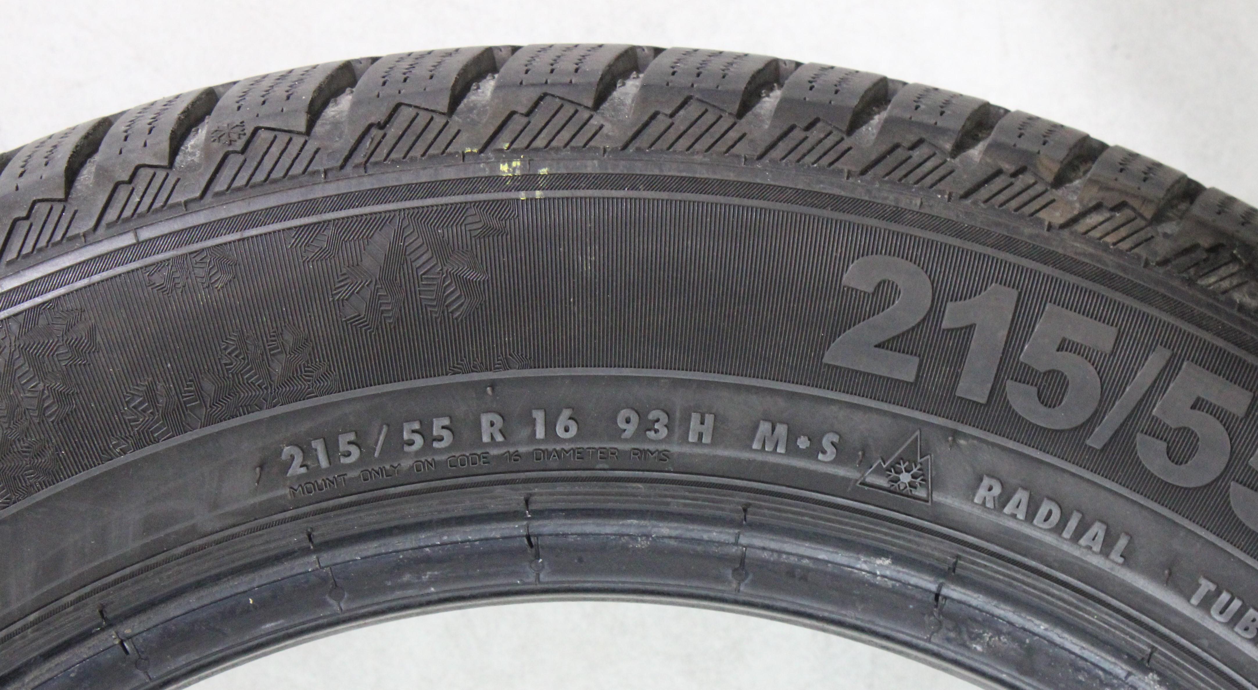 4 x 215/55R16 93H Winterreifen Semperit Speed-Grip 3 5-5,5mm 2020
