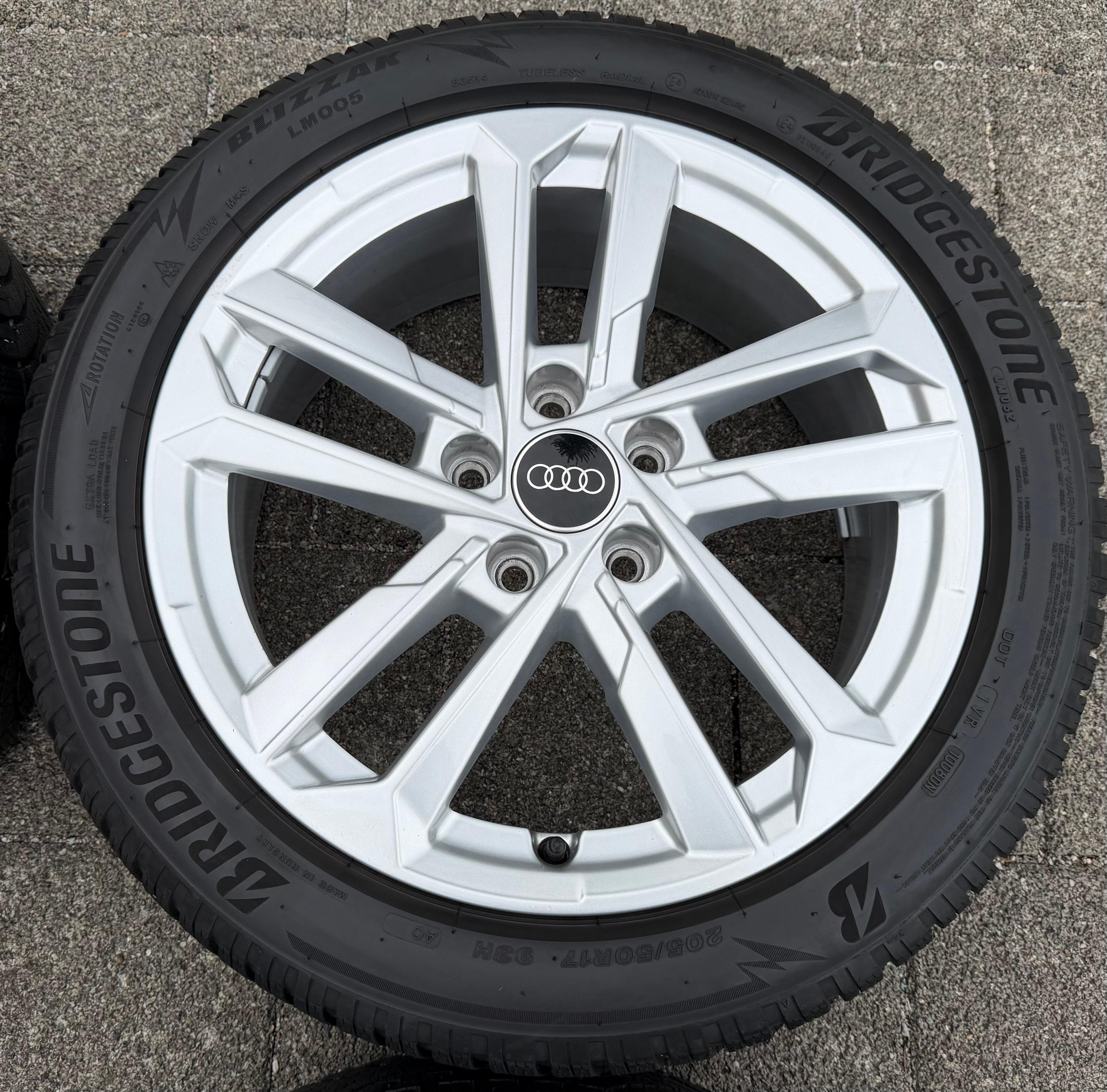 4 Original 17" Alu Winterräder Audi A3 S3 8Y 8Y0601025L 205/50R17 93H Bridgestone 2022