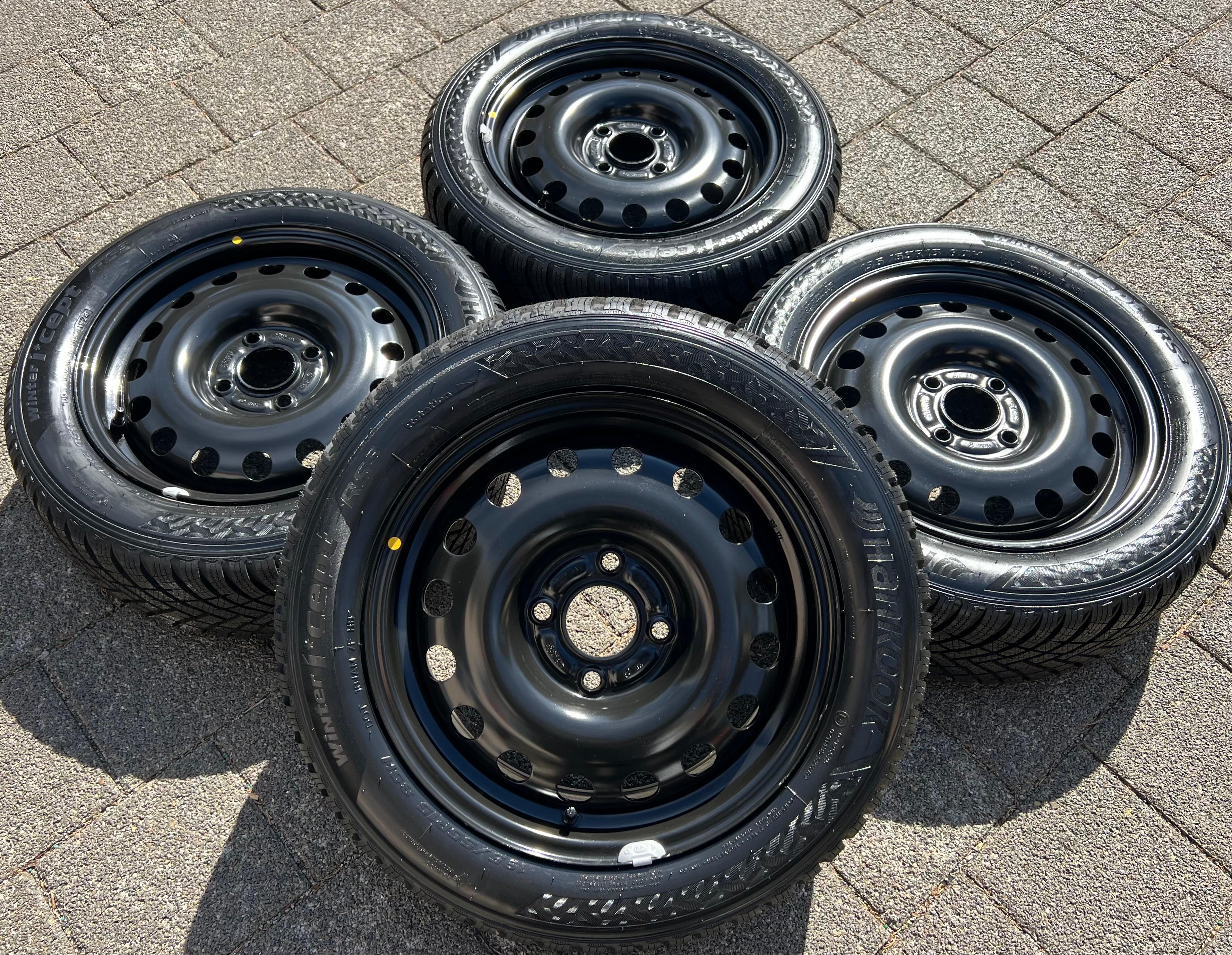 4 WINTERRÄDER FORD KA+ 195/55R15 85H HANKOOK NEU 2024 RDKS FREIHAUS