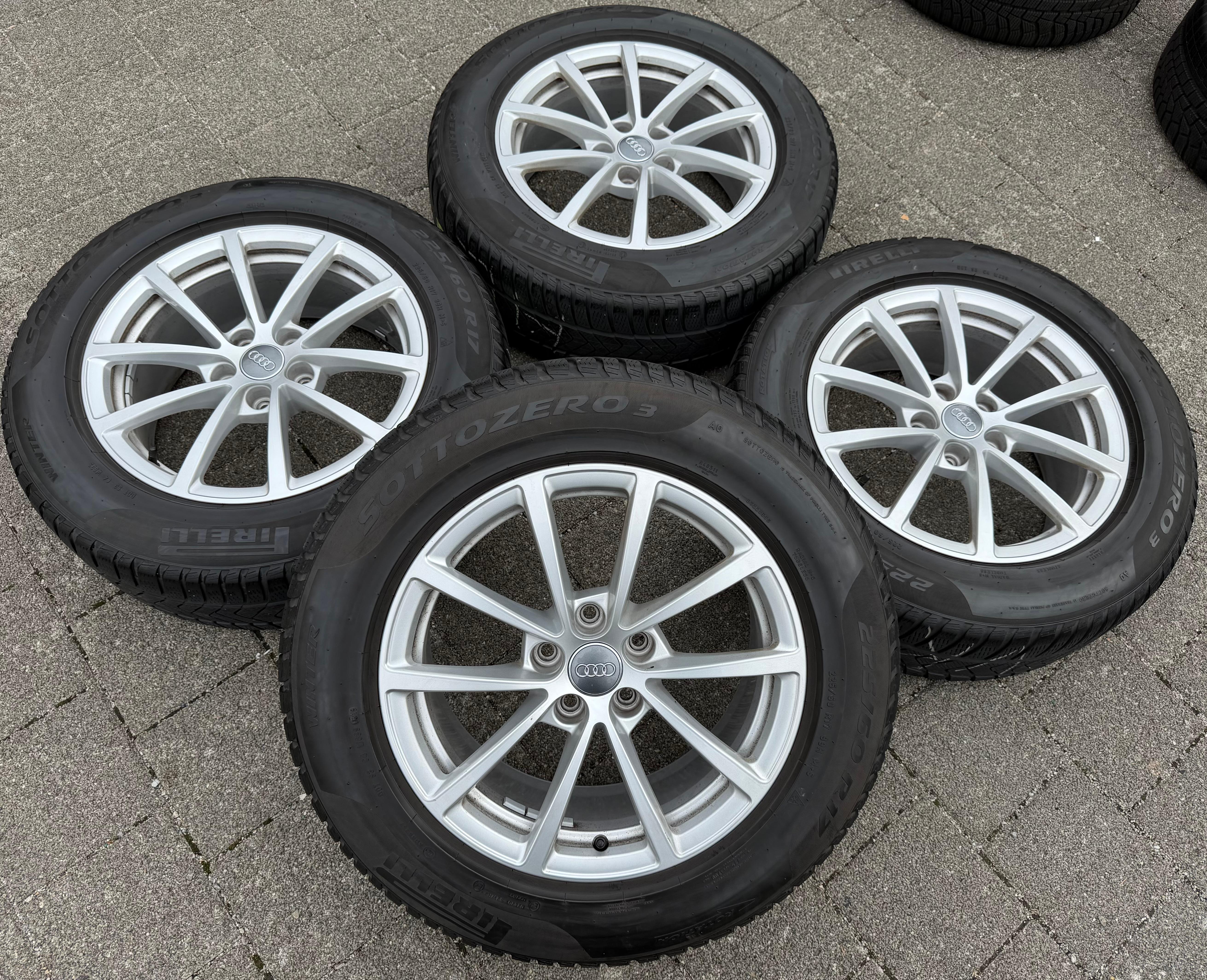 4 Original 17" Alu Winterräder Audi A6 4K C8 F2 225/60R17 99H 4K0601025 Pirelli
