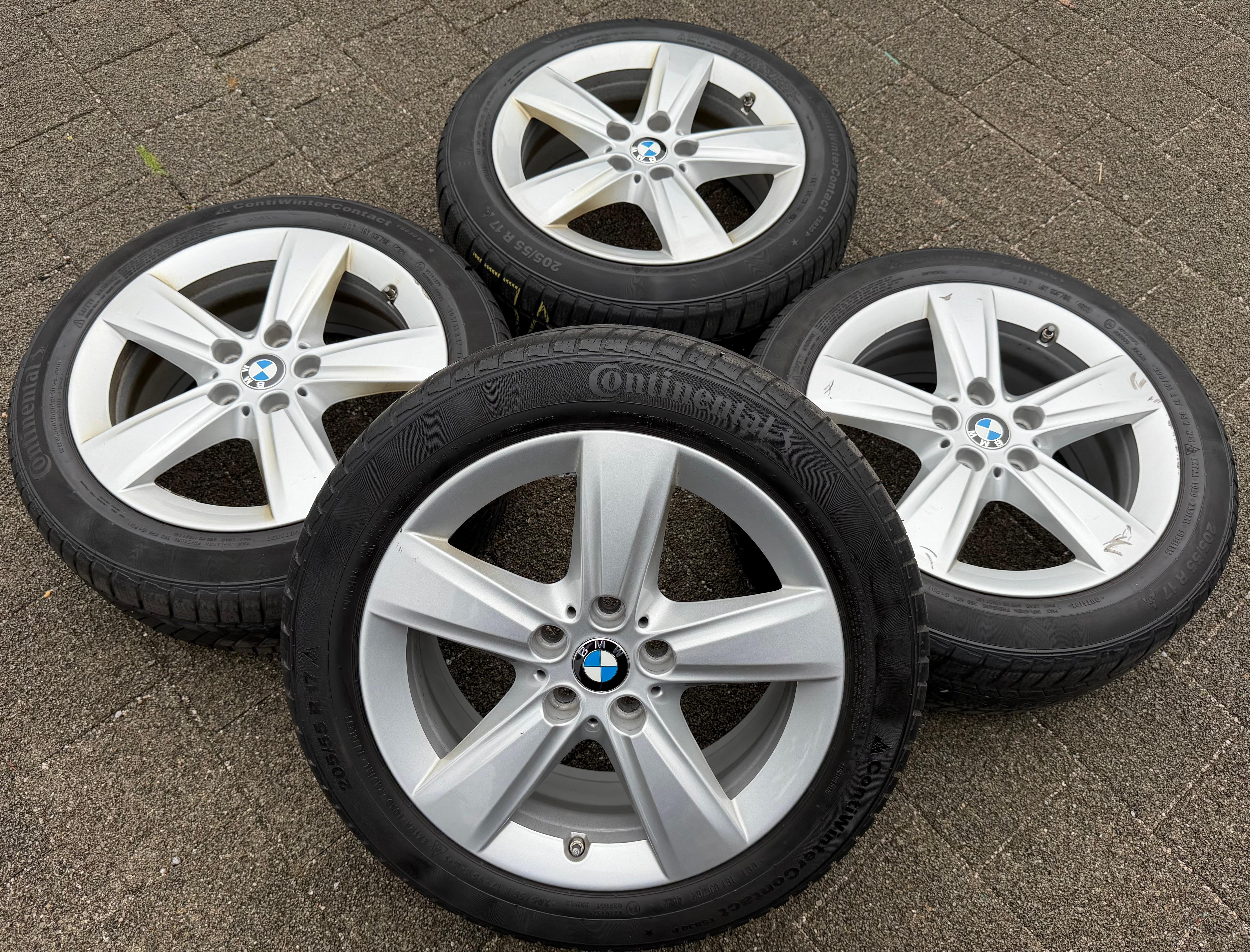 4 RUEDAS DE INVIERNO ORIGINALES DE ALEACIÓN DE 17" PARA BMW SERIE 2 ACTIVE TOURER F45 GRAND TOURER F46 6855087 NUEVAS, ENVÍO GRATUITO