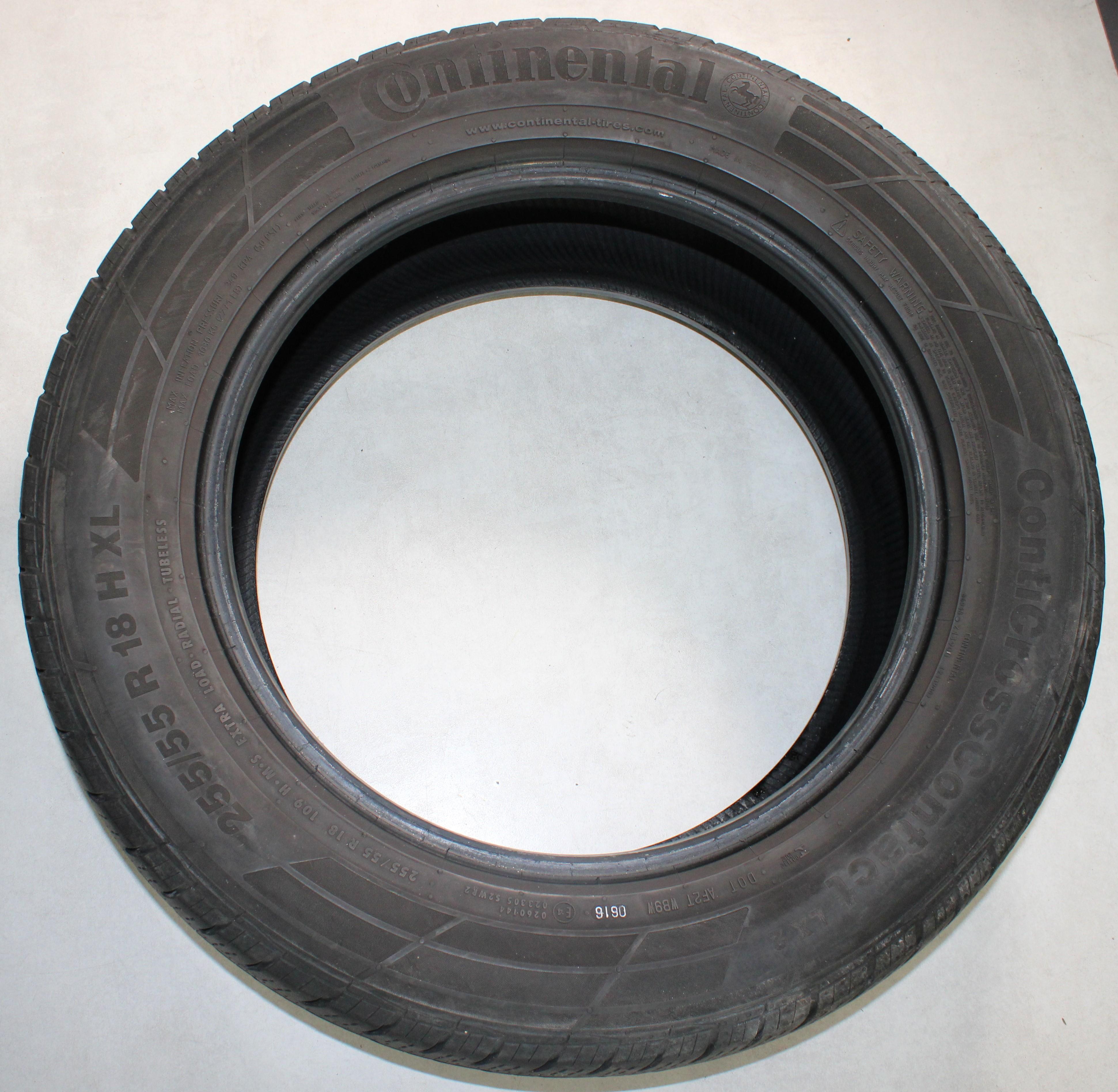 4 x 255/55R18 109H Sommerreifen Continental Cross Contact LX2 2x6,5-7mm/2x8-8,5mm 2016 XL