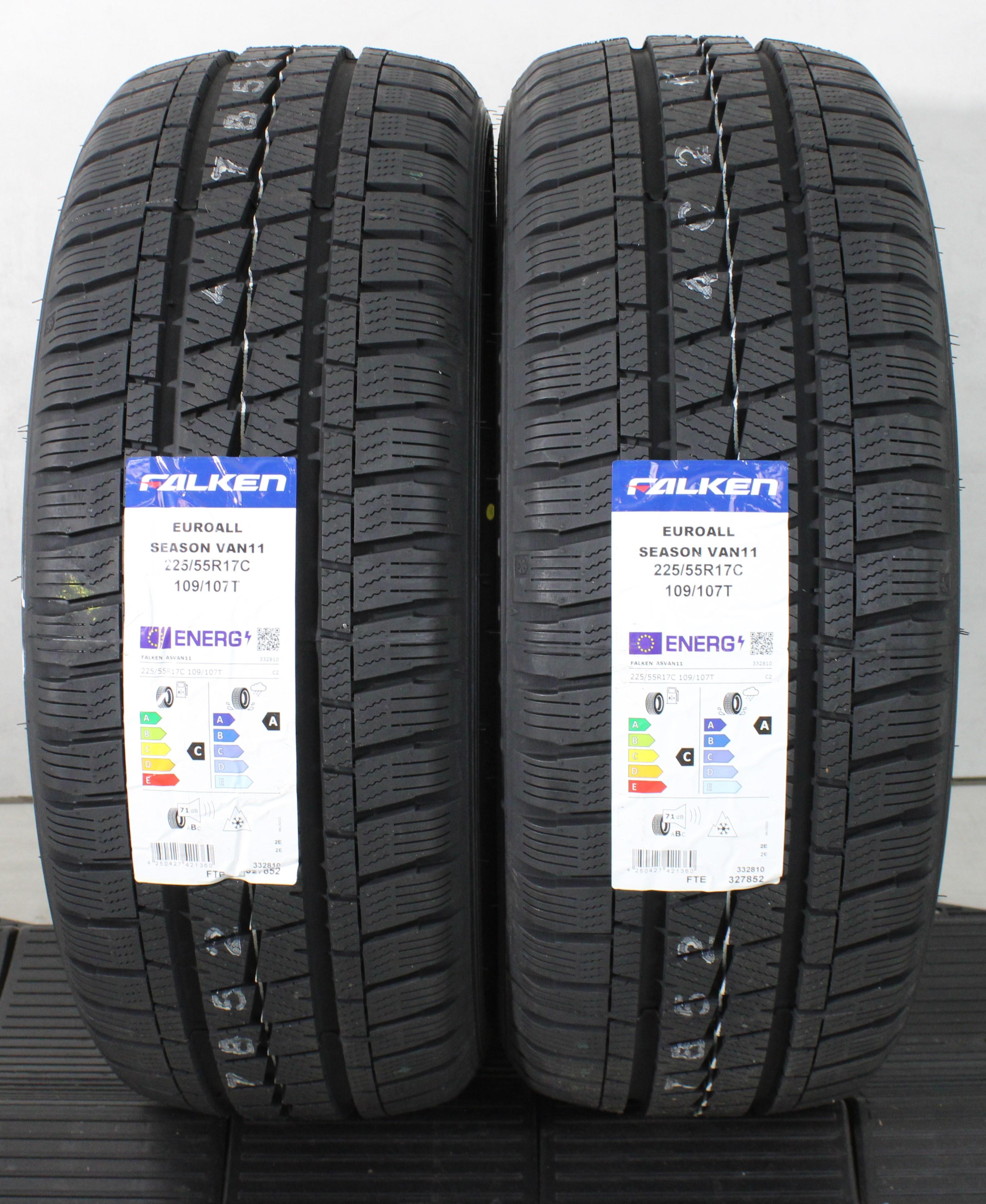 2 x 225/55R17C 109/107T Ganzjahresreifen Falken Euroall Season Van11 2025 NEU