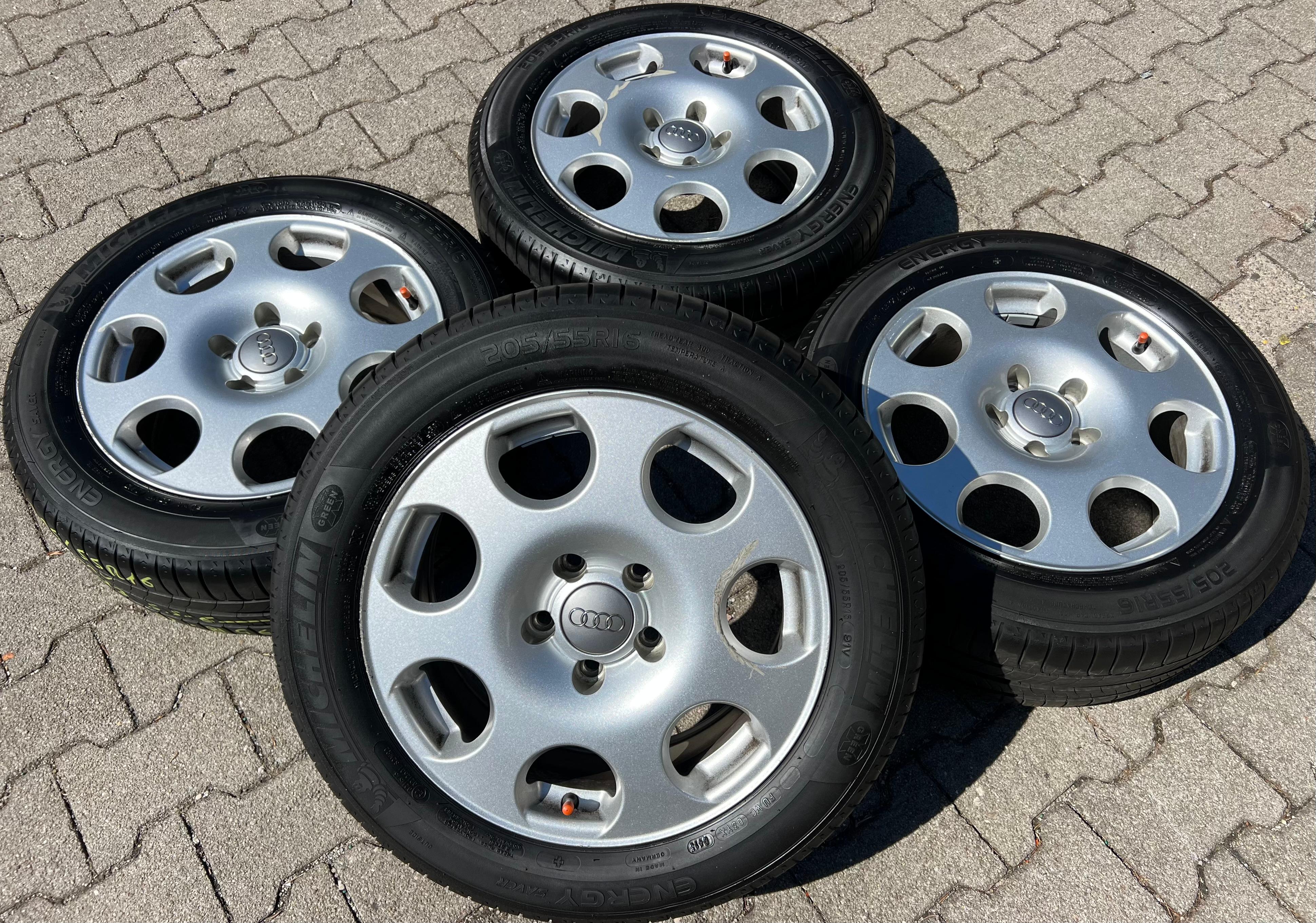4 ORIGINAL ALU SOMMERRÄDER AUDI A4 8E A6 4B 205/55R16 91V 8E0601025F FREIHA