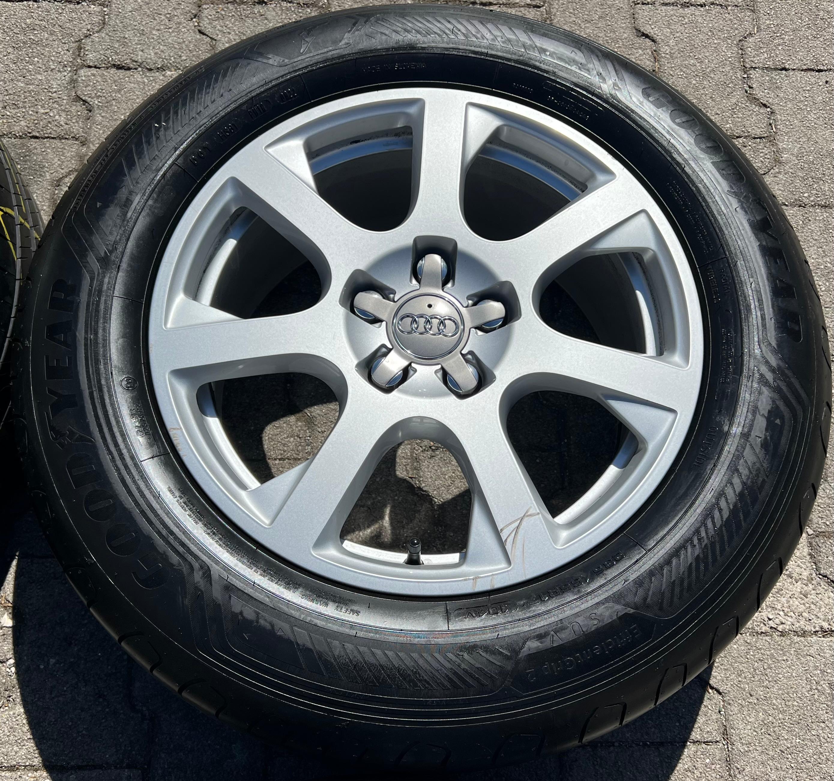 4 ROUES D'ÉTÉ ORIGINALES 17" ALU AUDI Q5 8R 235/65R17 104V GOODYEAR 2022 FRANCO DOMICILE
