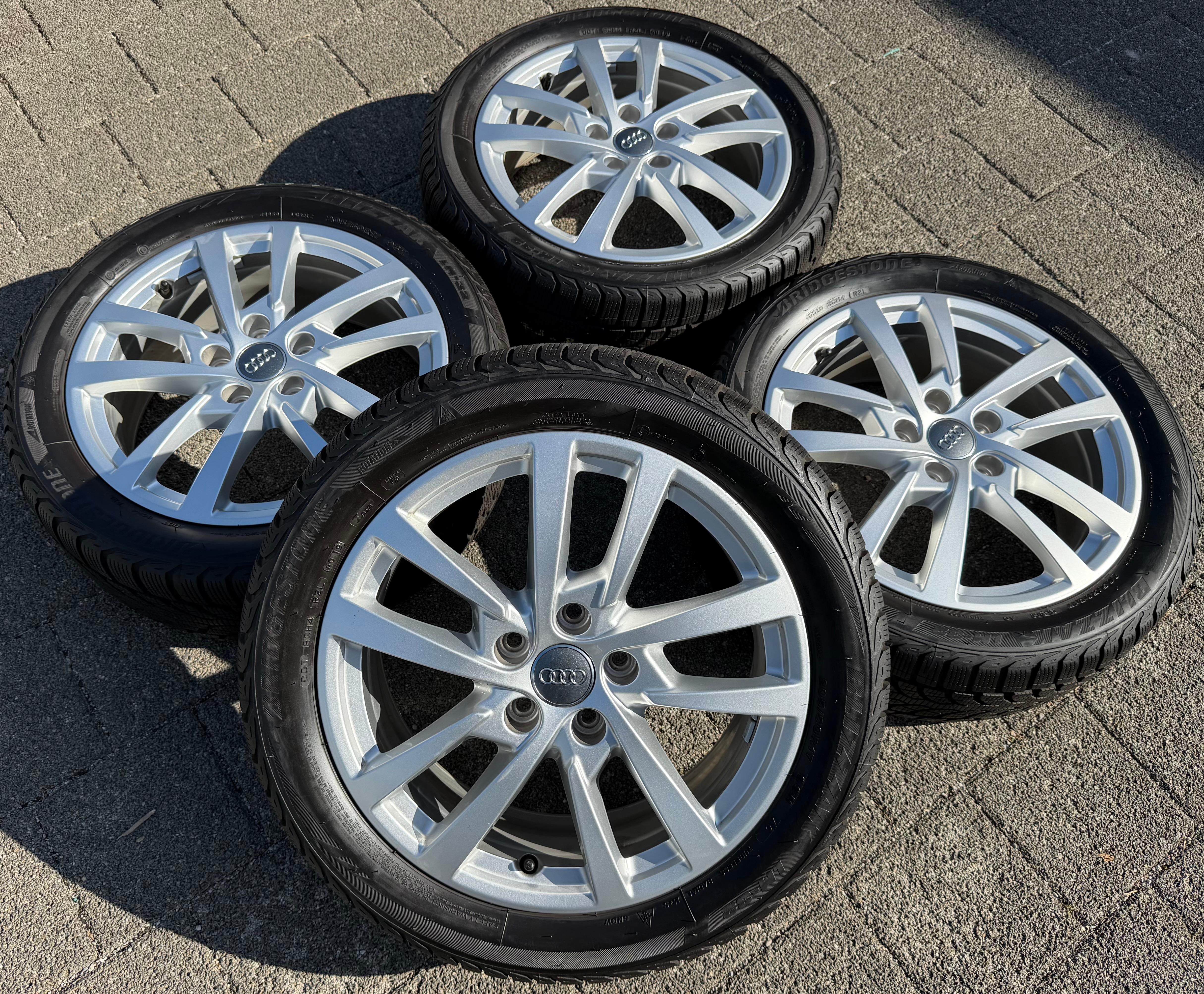 4 Original 17" Alu Winterräder Audi A3 S3 8V 8V0601025DH 205/50R17 93H Bridgestone