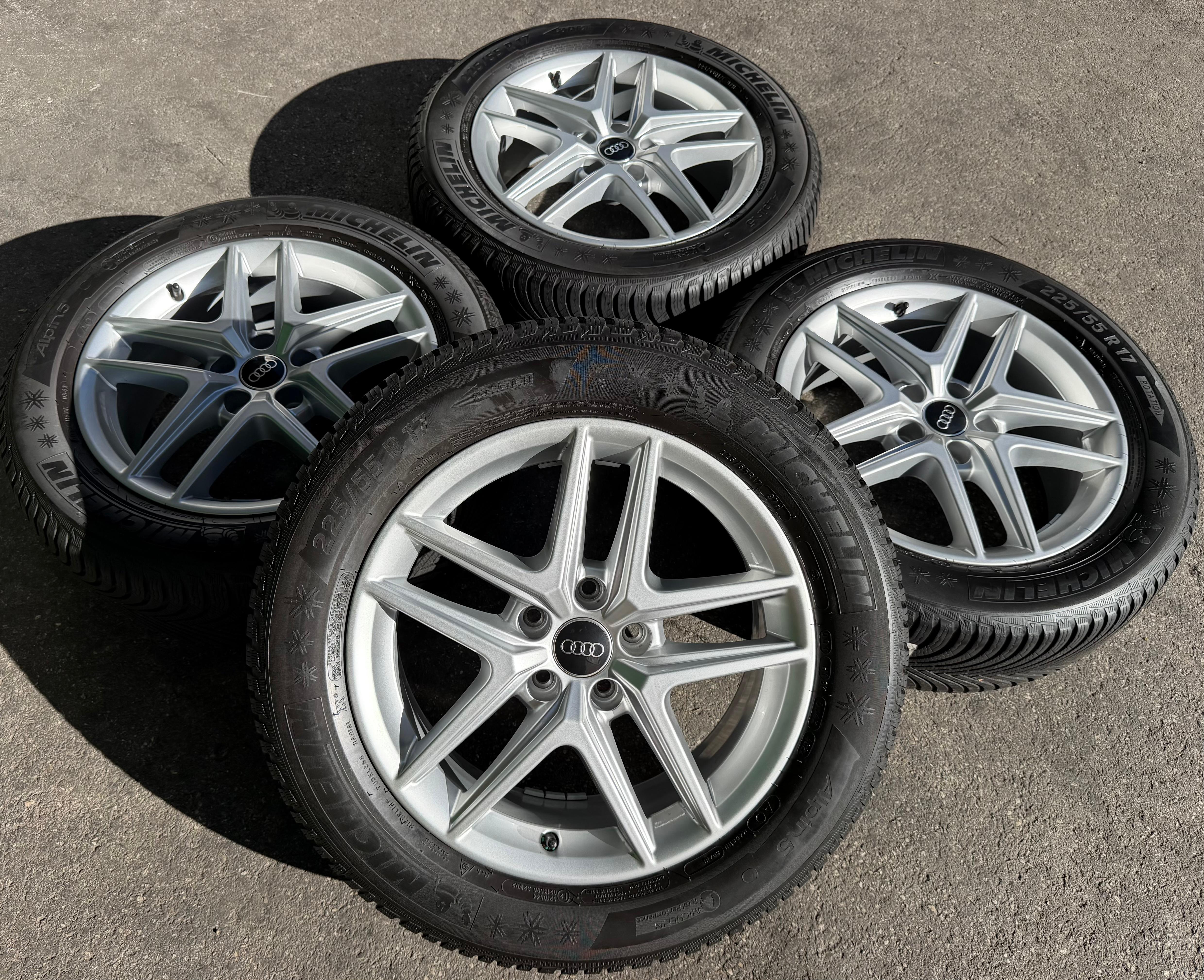 4 ruedas de invierno de aleación originales de 17" para AUDI A4 ALLROAD 8W B9 225/55R17 97H 8W9601025D