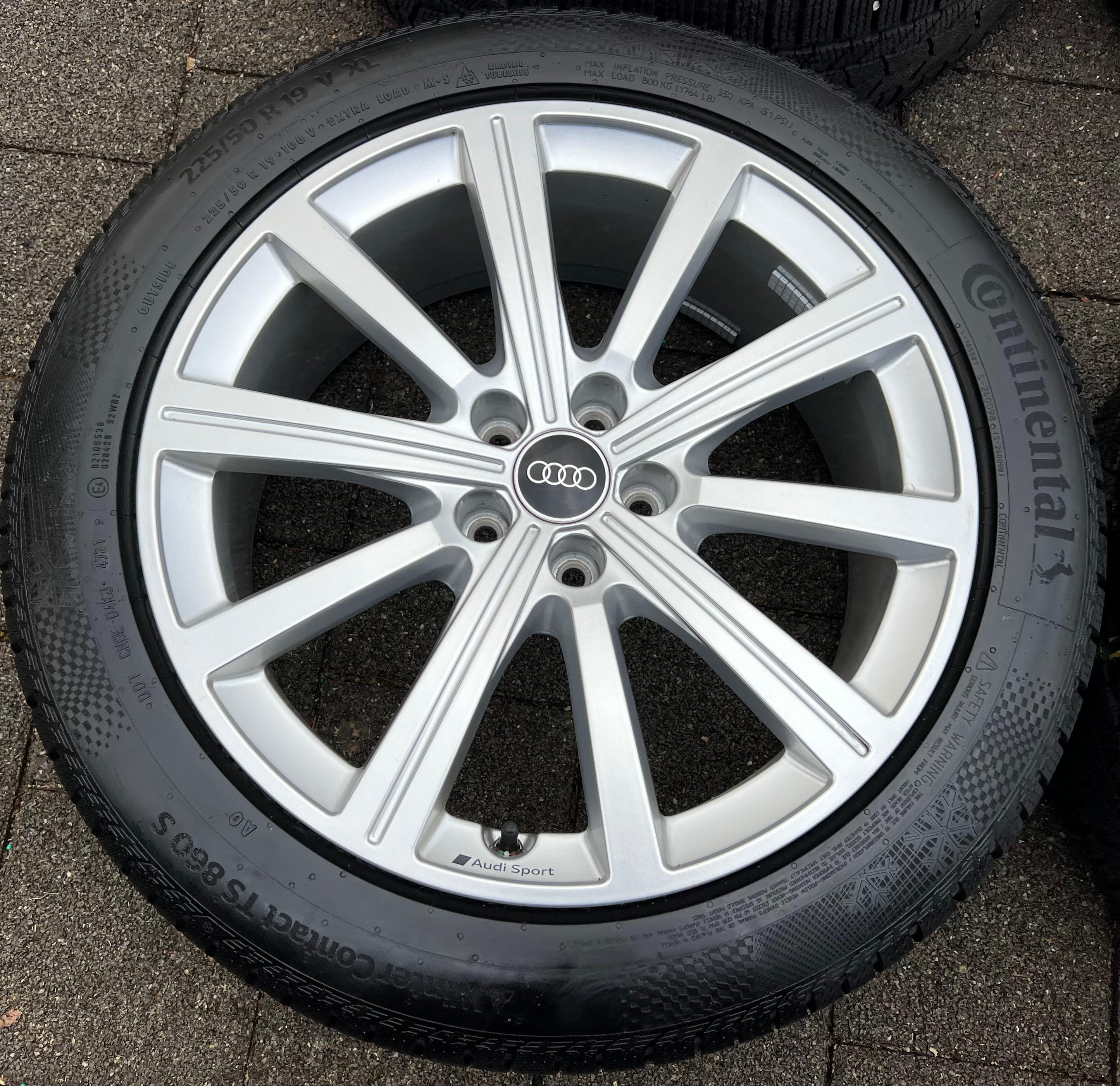 4 ORIGINAL 19" ALU WINTERRÄDER AUDI RSQ3 F3 83A601025BE 225/50R19 100V 2021 FREIHAUS