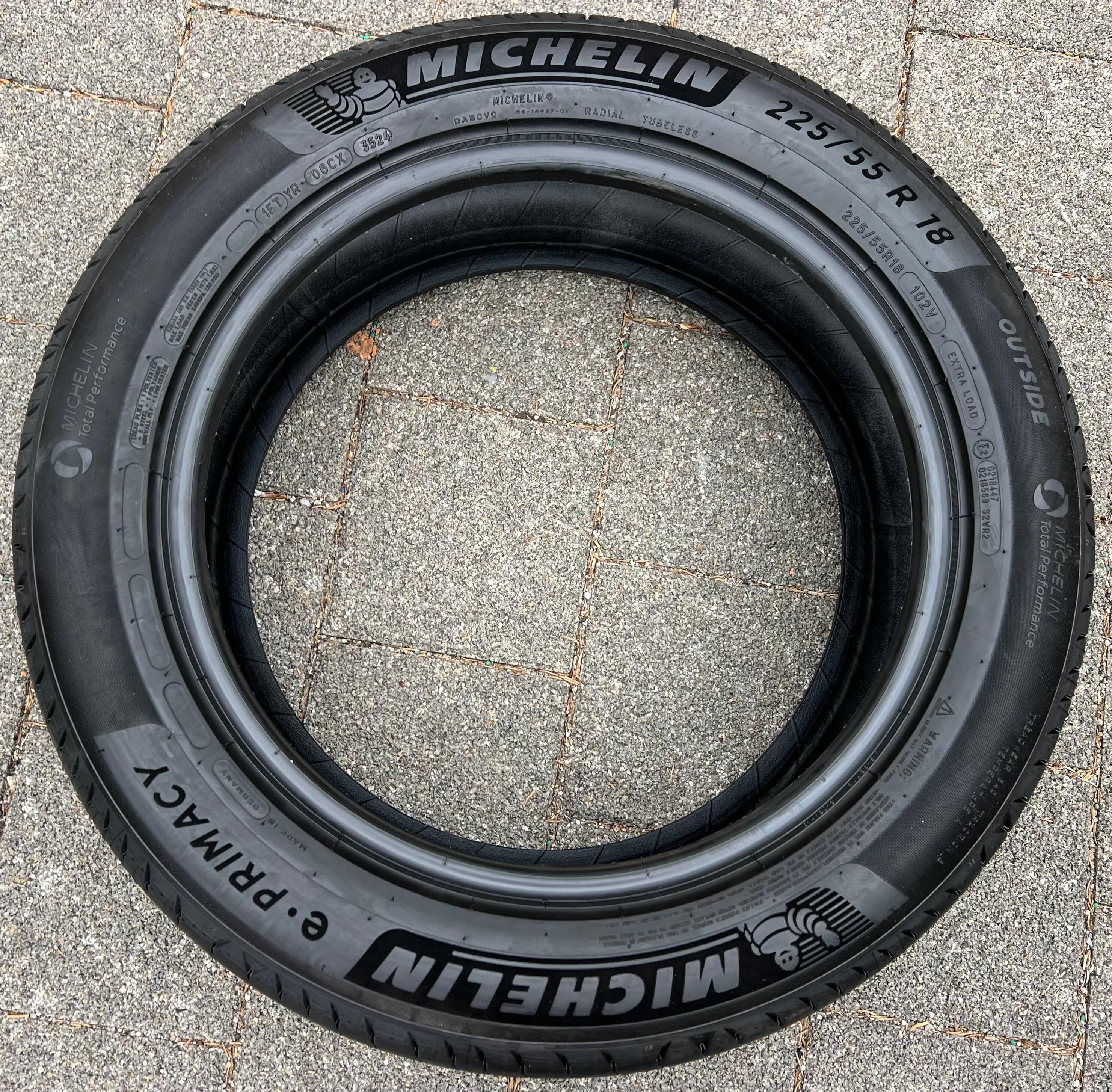 4 x 225/55R18 102V Sommerreifen Michelin E Primacy Volles Profil 2024