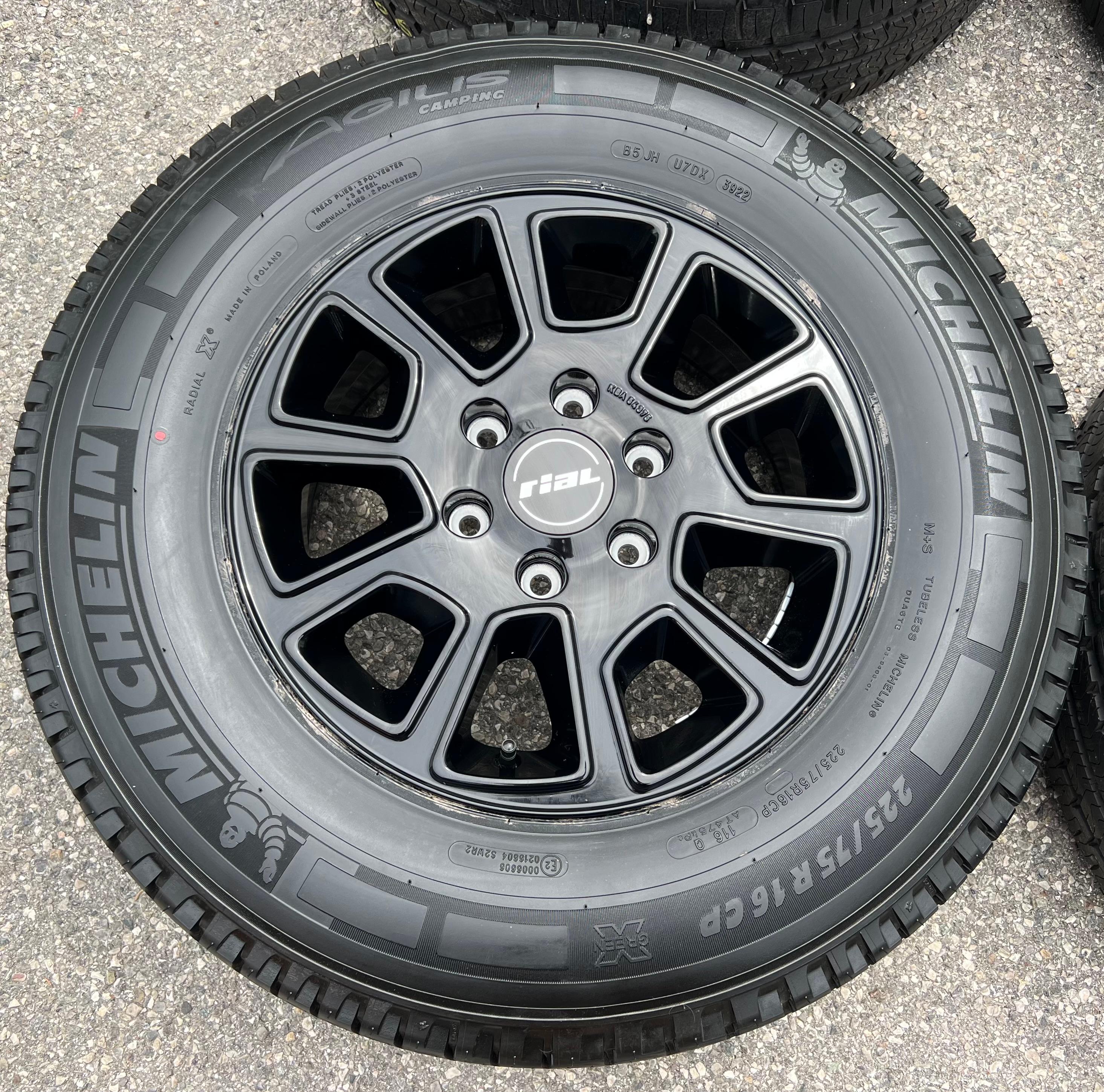 4 ALU SOMMERRÄDER MERCEDES SPRINTER W906 W907 VW CRAFTER 225/75R16C 116Q MICHELIN FREIHAUS