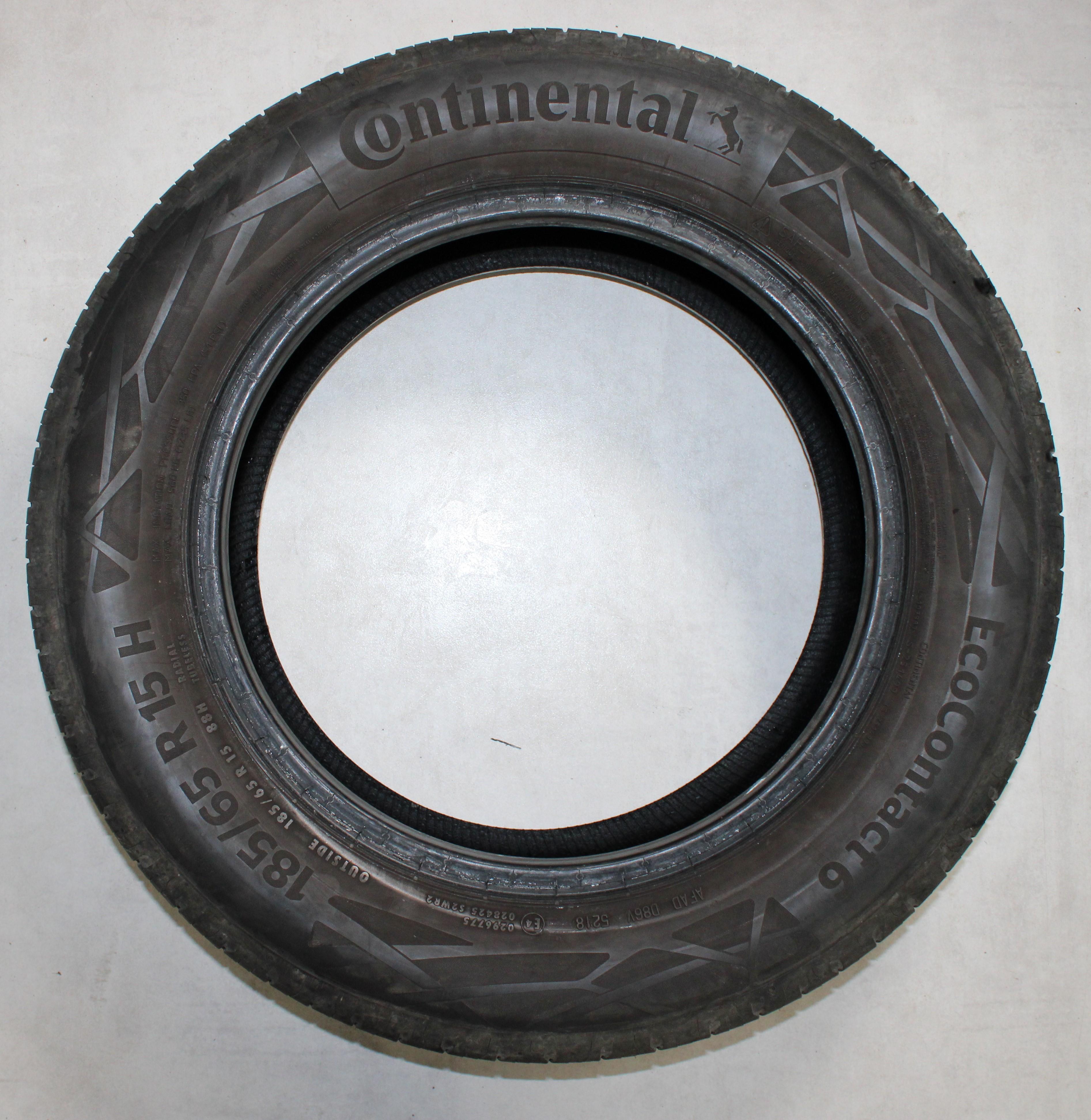 4 x 185/65R15 88H Sommerreifen Continental  Eco Contact 6 4,5mm 1x2018/3x2019