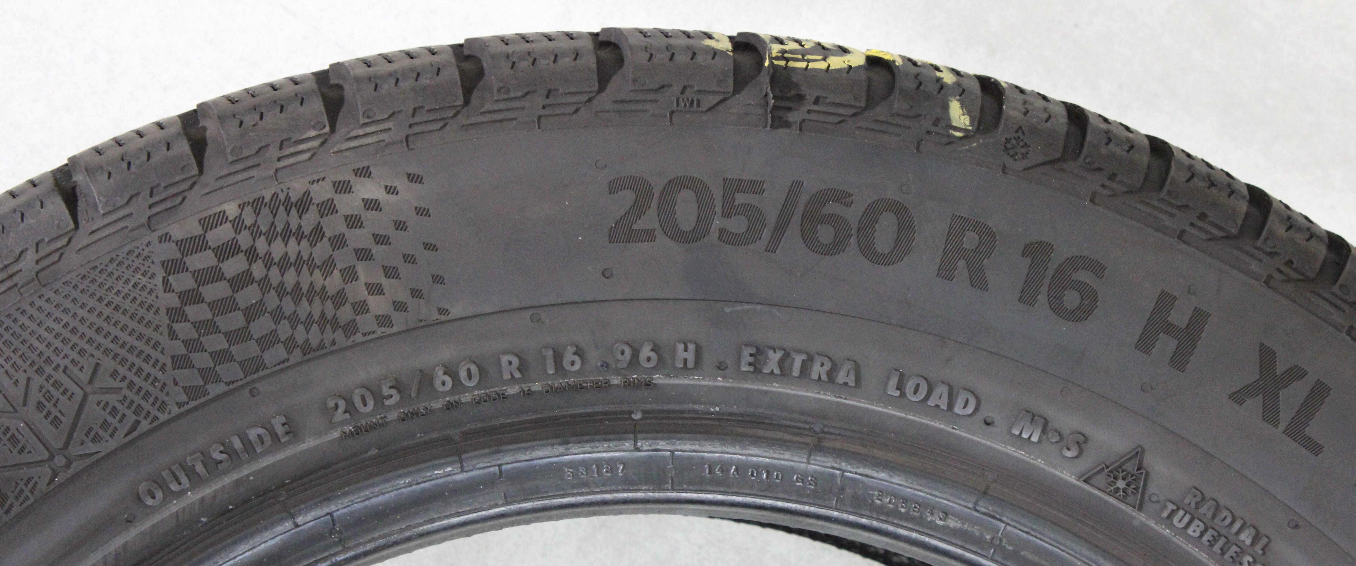 1 x 205/60R16 96H Winterreifen Continental Winter Contact TS860S* 6-6,5mm 2023 XL