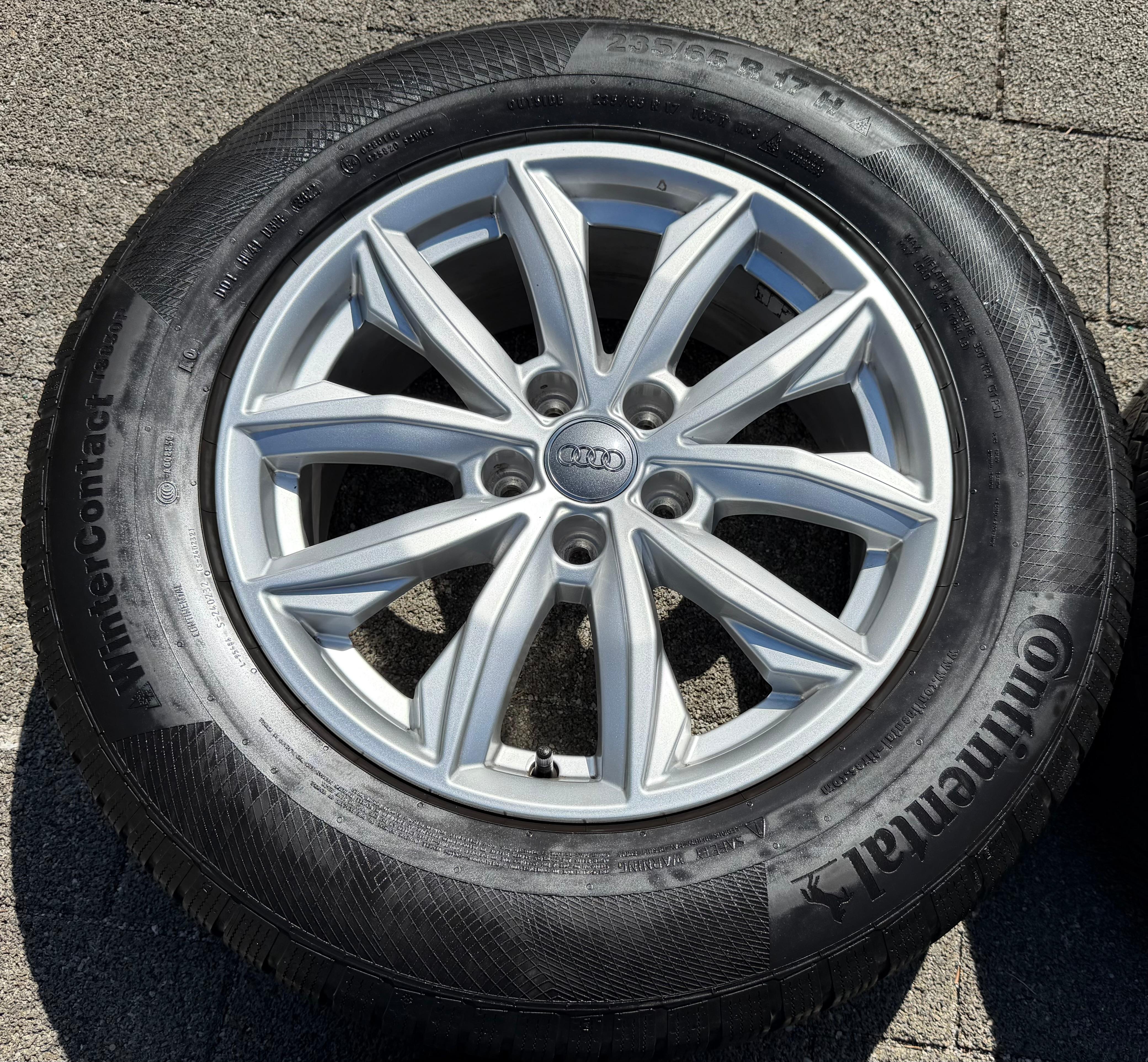 4 Original 17" Alu Winterräder Audi Q5 FY 80A601025J 7x17 ET34 235/65R17 104H Continental