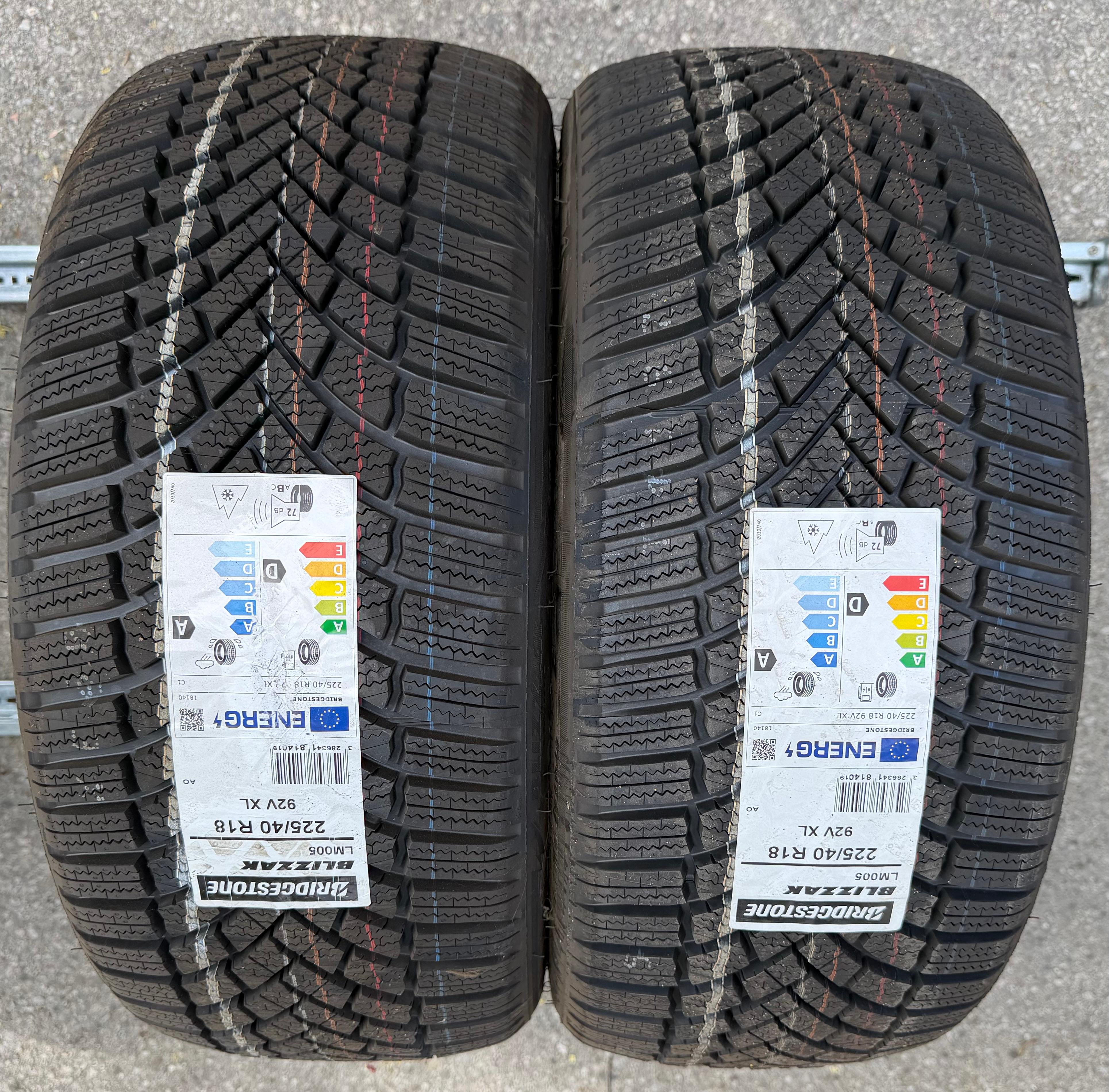 2 x 225/40R18 92V Winterreifen Bridgestone Blizzak LM005 2023 NEU