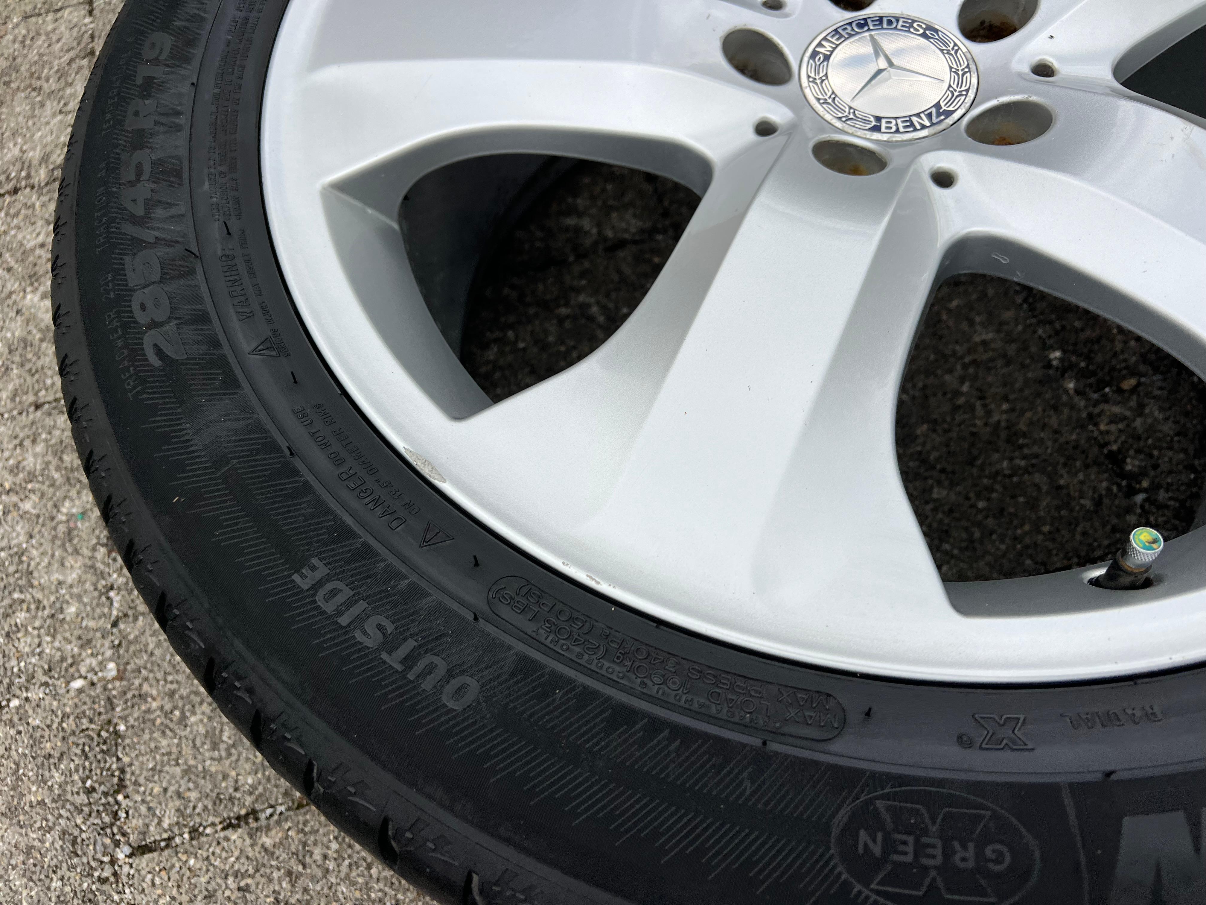 4 CERCHIONI IN LEGA DA 19" ORIGINALI MERCEDES CLASSE M ML W164 A1644015002 8,5x19 9,5x19 RA1644015102